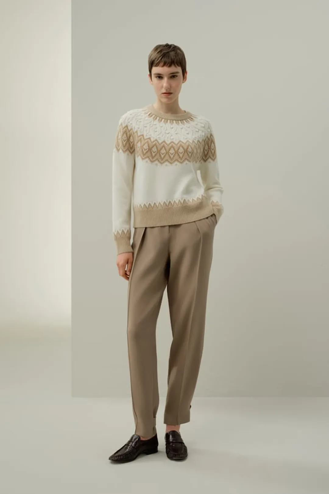 LILYSILK Pull Fair Isle En Laine Et Cachemire 70 % Laine Mérinos Et 30 % Cachemire Fair Isle L