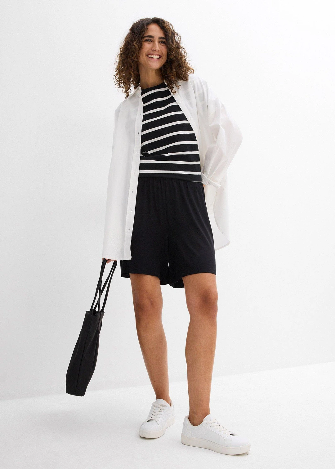 Short à taille élastiquée en viscose douce et extensible - 2