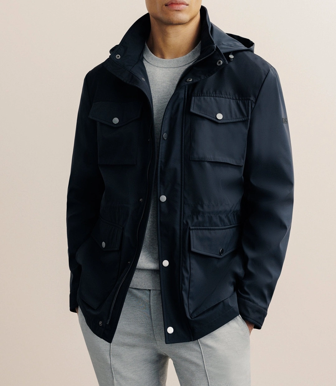 IZAC - Parka avec capuche amovible marine