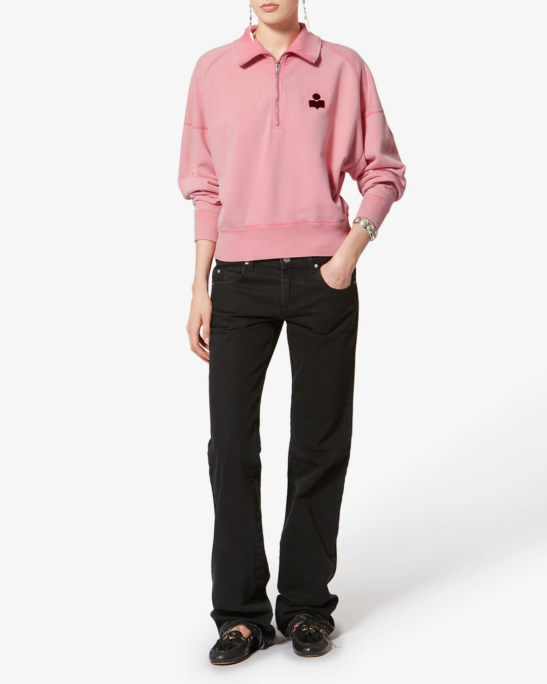 Sweat Shirt Ross - Femme - Bubblegum-bordeaux - Taille 42 - Marant Étoile - 4