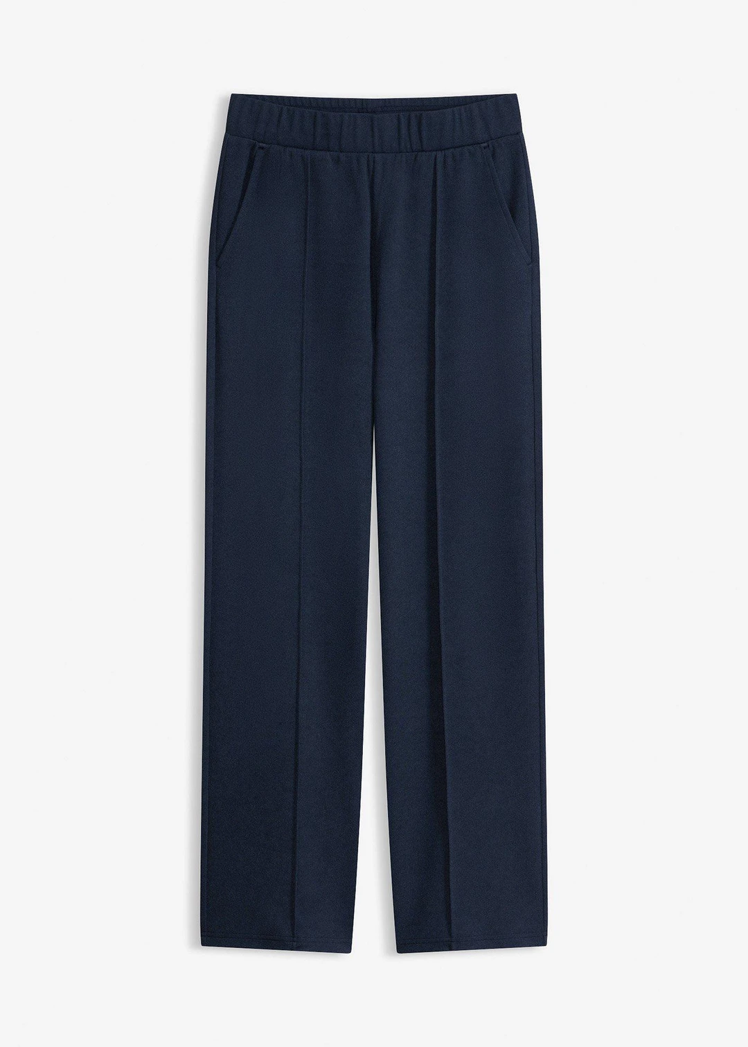 Pantalon élastiqué en interlock épais