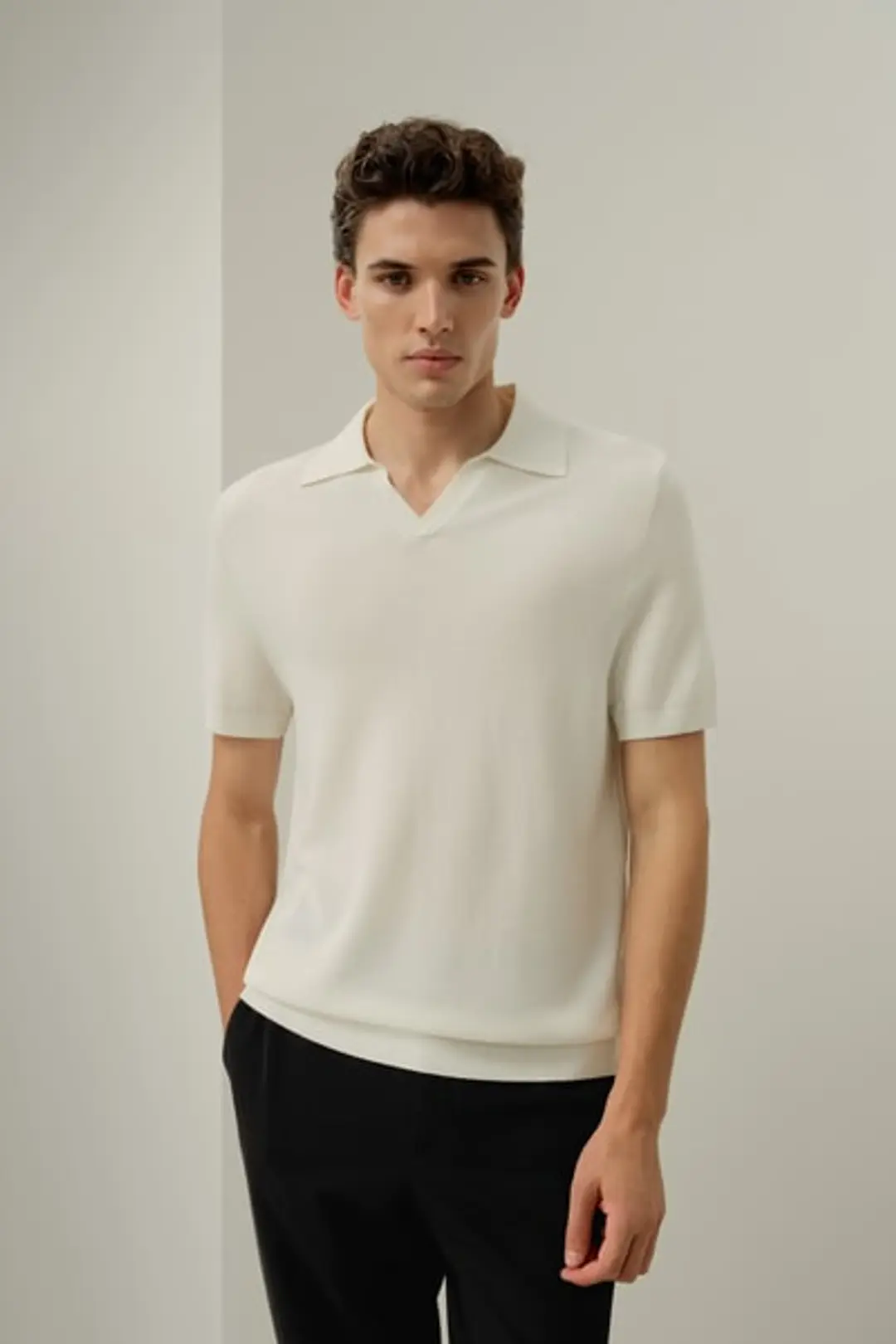 Polo Maille de Luxe Soie-Coton | Chemise Homme Respirante Coupe Régulière