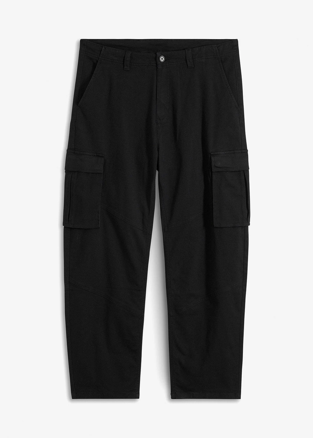 Pantalon cargo loose en coton extensible et robuste