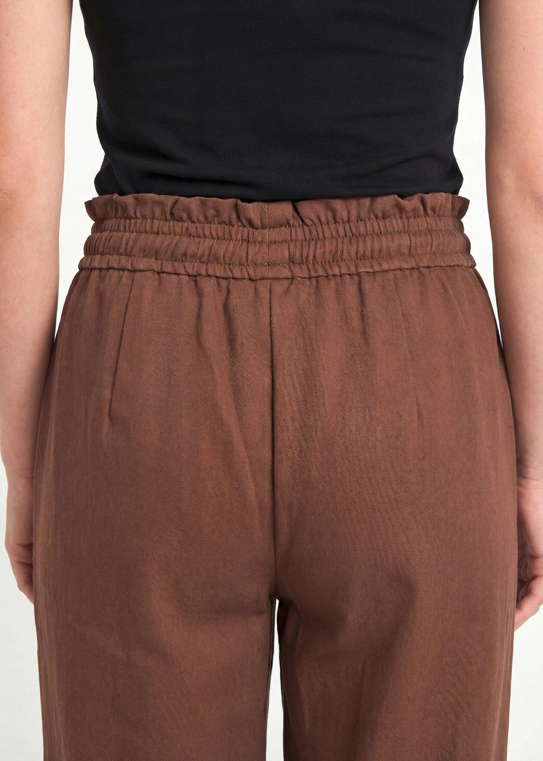 Pantalon large et fluide en lyocell mélangé
