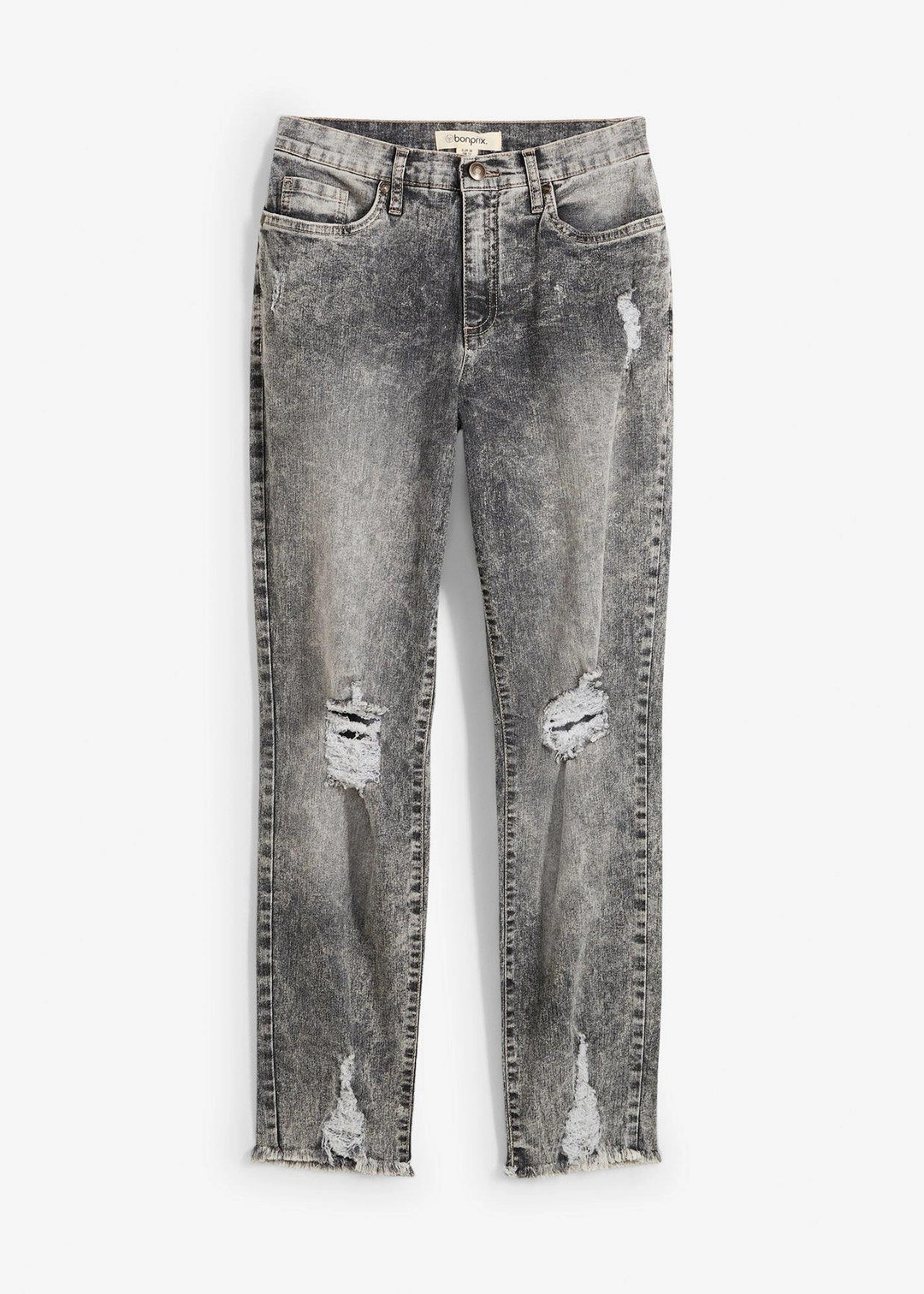 Jean Mom taille haute avec effets destroy