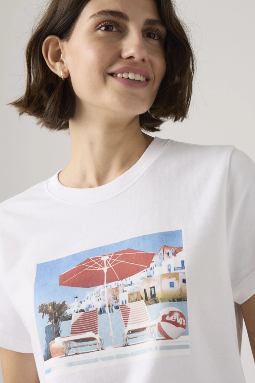 Levi's T Shirt Graphique Favorite - Femme - Blanc / Western Collegiate Tofu - XS - 2