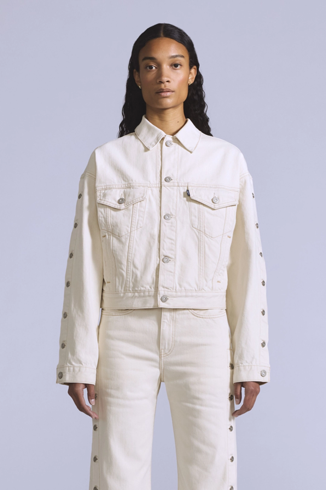 Levi's Veste Trucker Shank - Femme - Blanc / Cream Cloud Moj - XS - 2