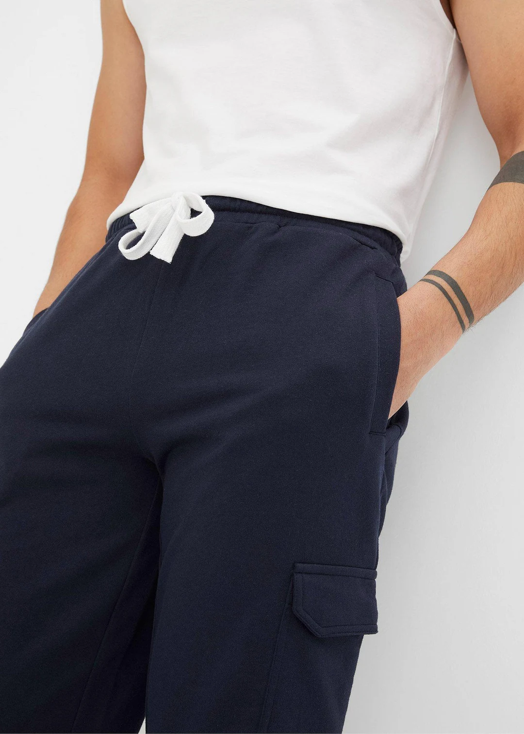 Bermuda cargo en sweat 100% coton - 3