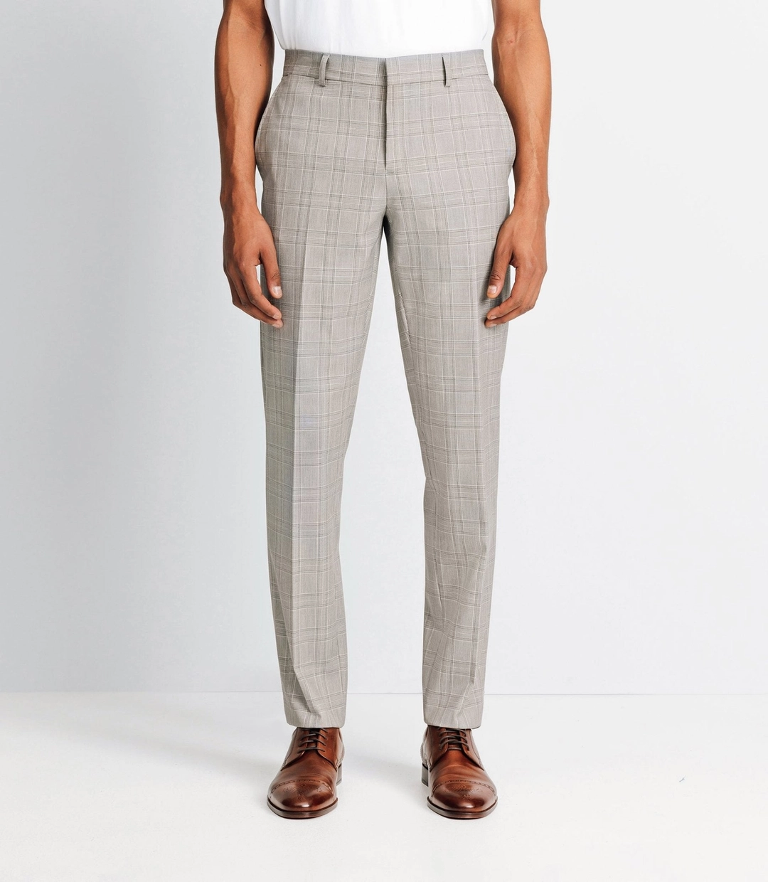 IZAC - Pantalon ville à carreaux marron - 2