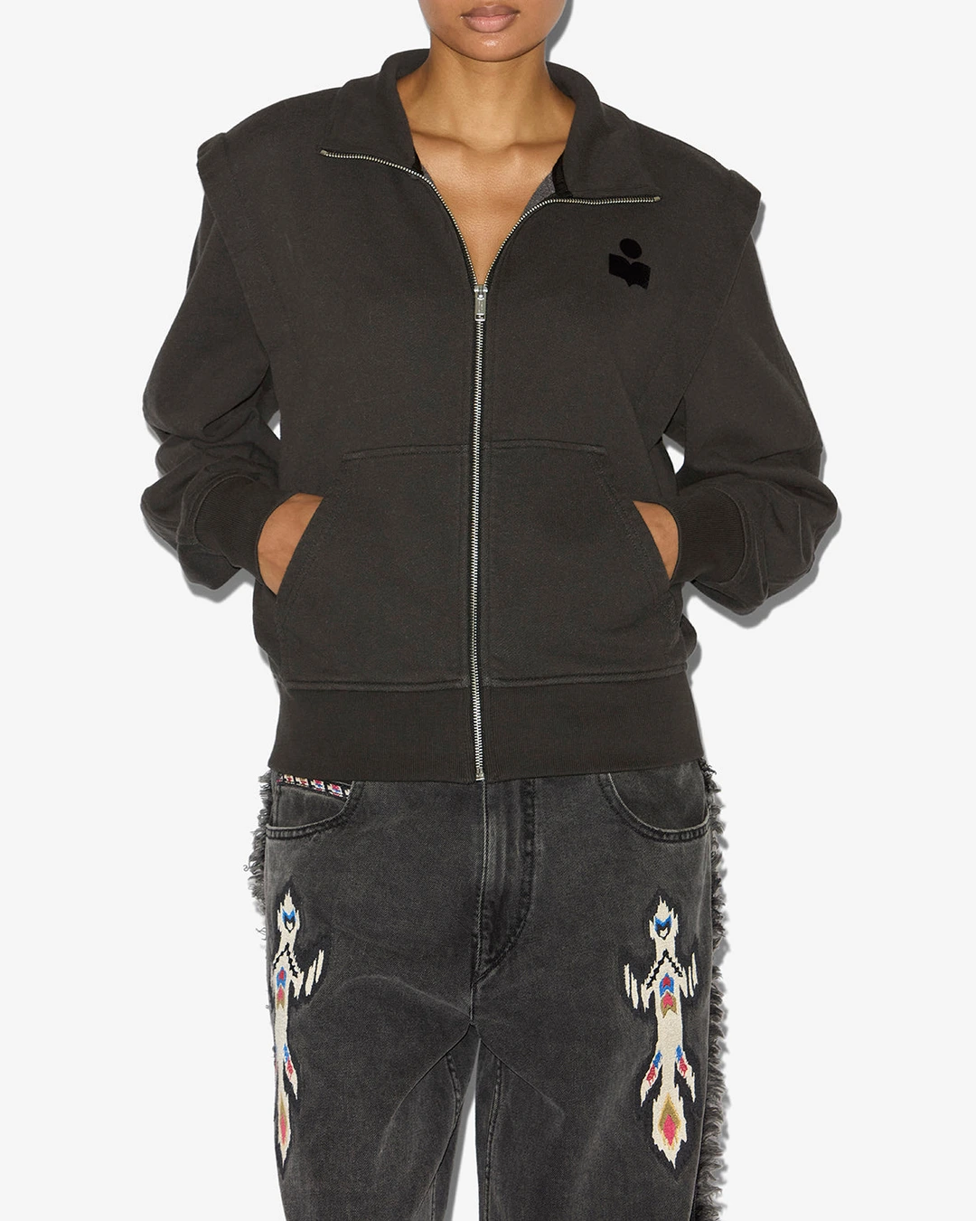 Sweatshirt Madilia - Femme - Noir Délavé - Taille 42 - Marant Étoile - 3