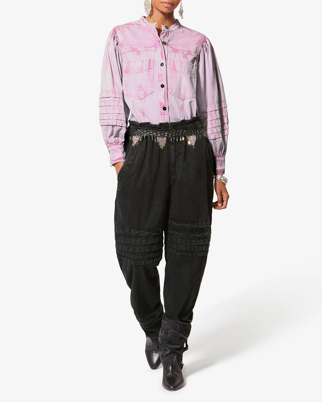 Chemise Mileda - Femme - Noir Délavé - Taille 42 - Marant Étoile - 4