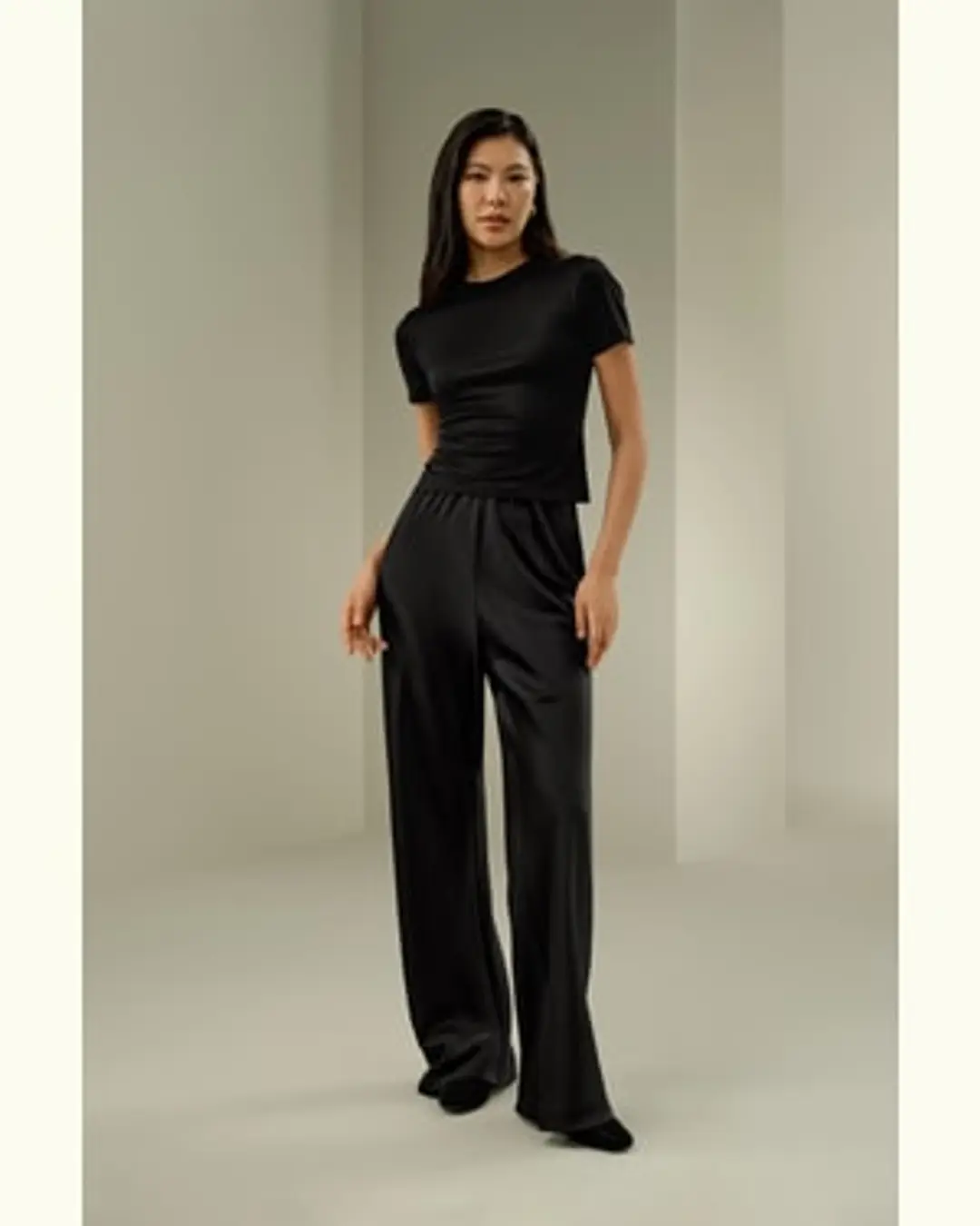 LILYSILK Tee Shirt Soie Meilleure Élasticité Soie Lavable En Machine Doux Pour La Peau Et Respirant Noir S