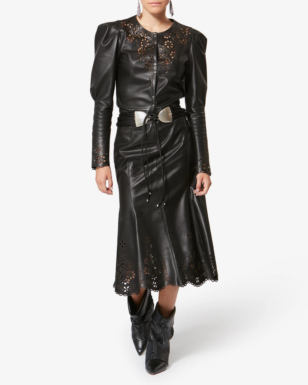 Jupe Nisia En Cuir - Femme - Noir - Taille 40 - 4