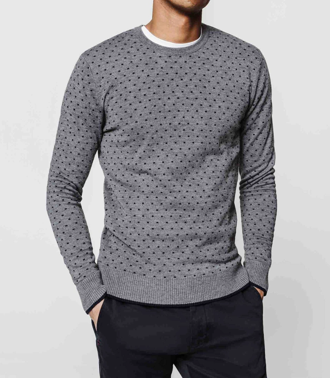 IZAC - Pull motif all over gris