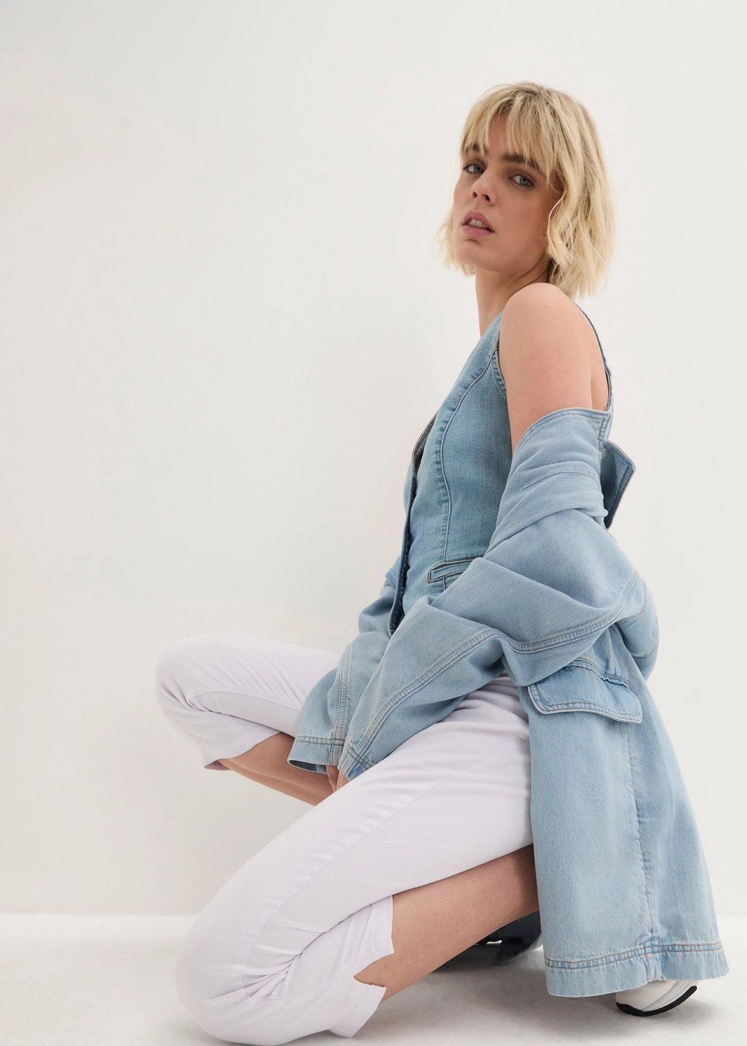 Jean slim taille mi-haute, raccourci - 2