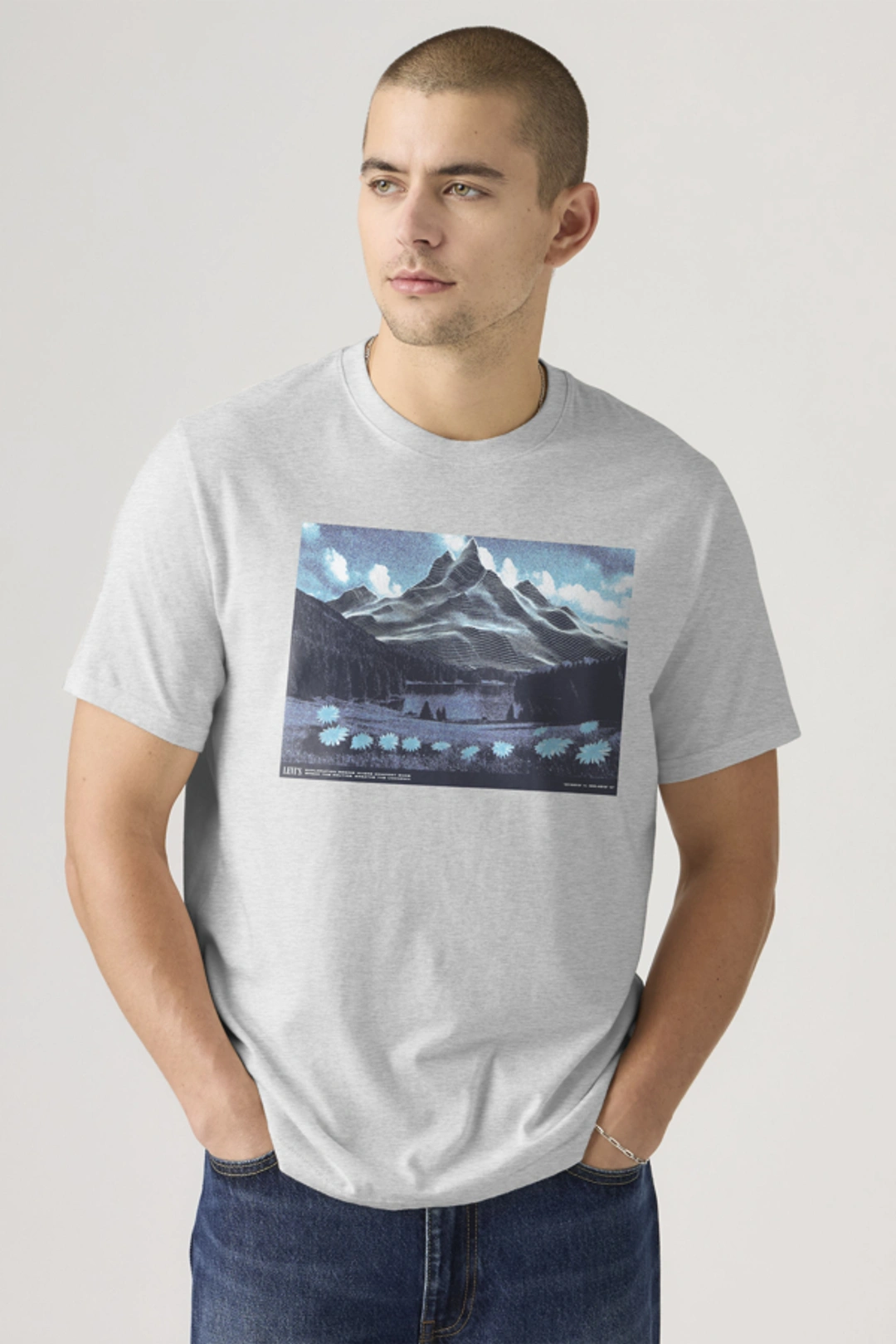 Levi's T Shirt Graphique Relaxed - Homme - Noir / Jet Black - 2XL