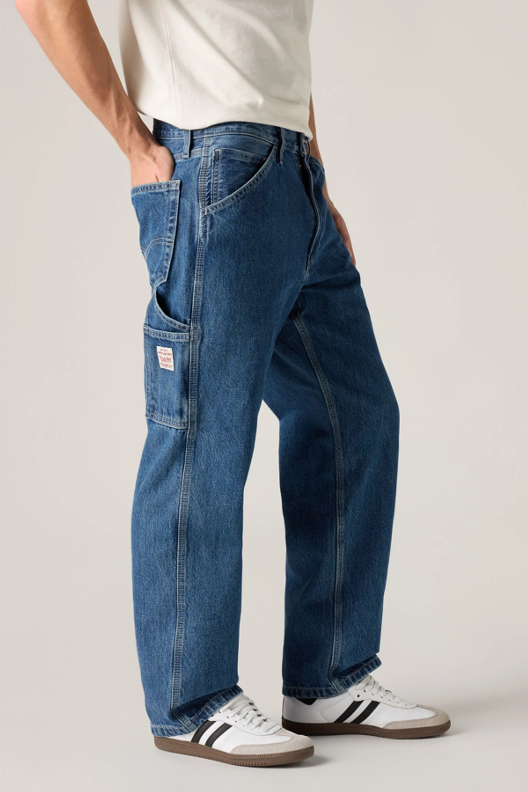 Levi's Jean 568 Loose Straight Carpenter - Homme - Bleu / Medium Indigo Stonewash - 38X34 - 2