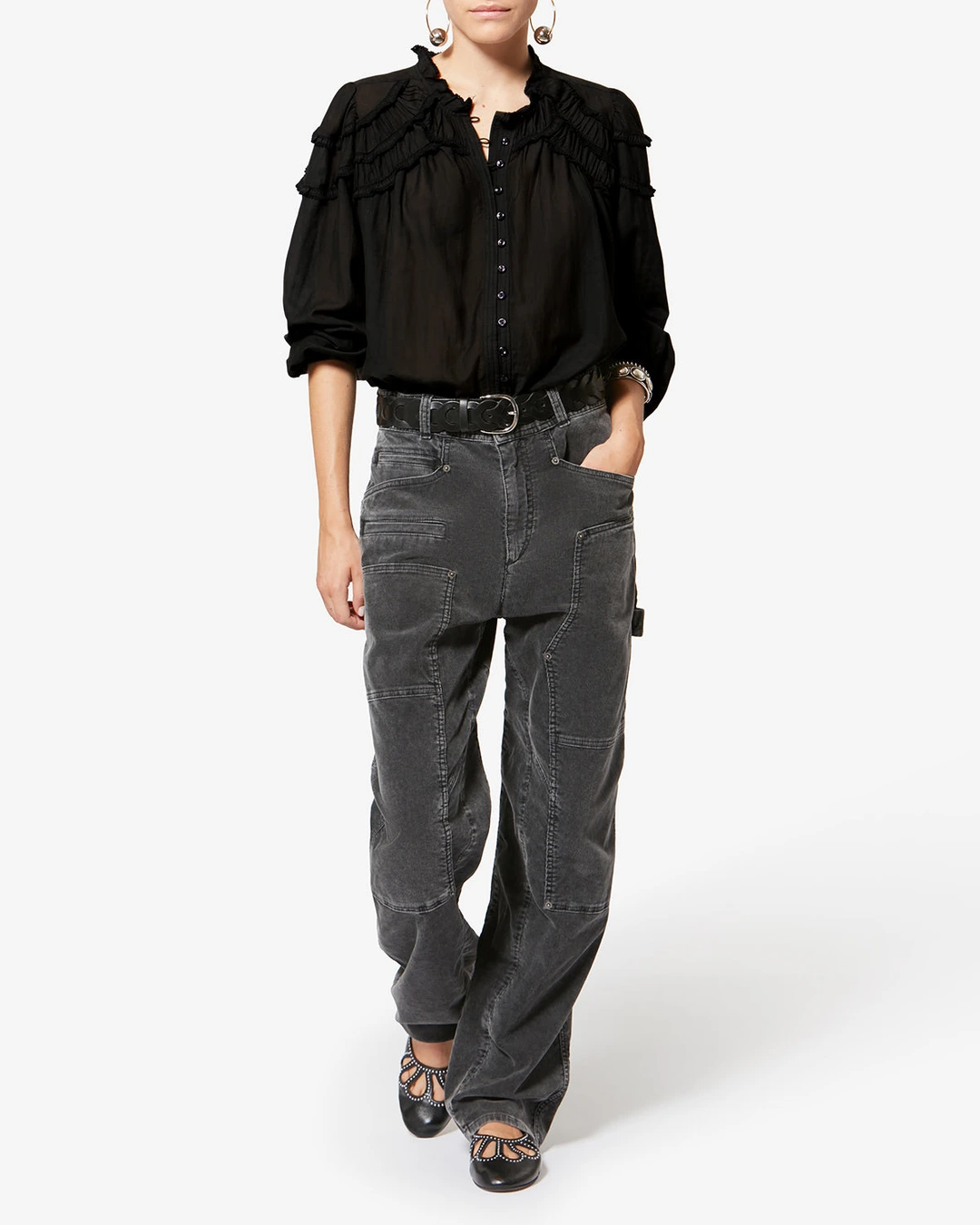 Blouse Christa - Femme - Noir - Taille 42 - Marant Étoile - 4