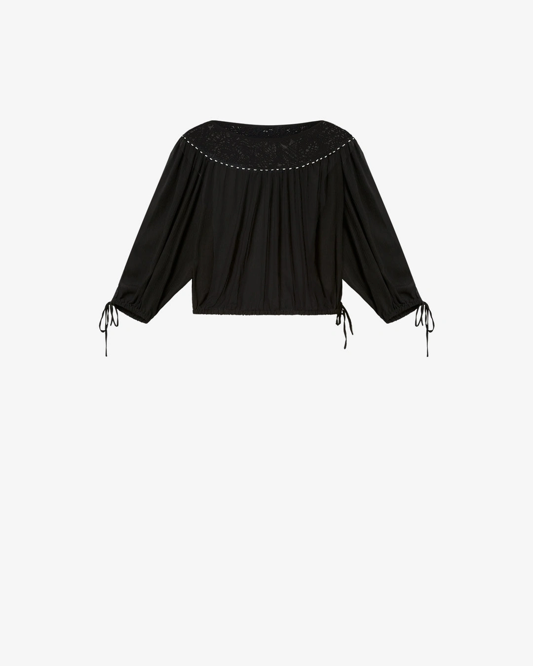Blouse Nelida - Femme - Écru - Taille42 - Isabel Marant - Collection Été Femme - Nouvelle Collection Capsule La Riviera