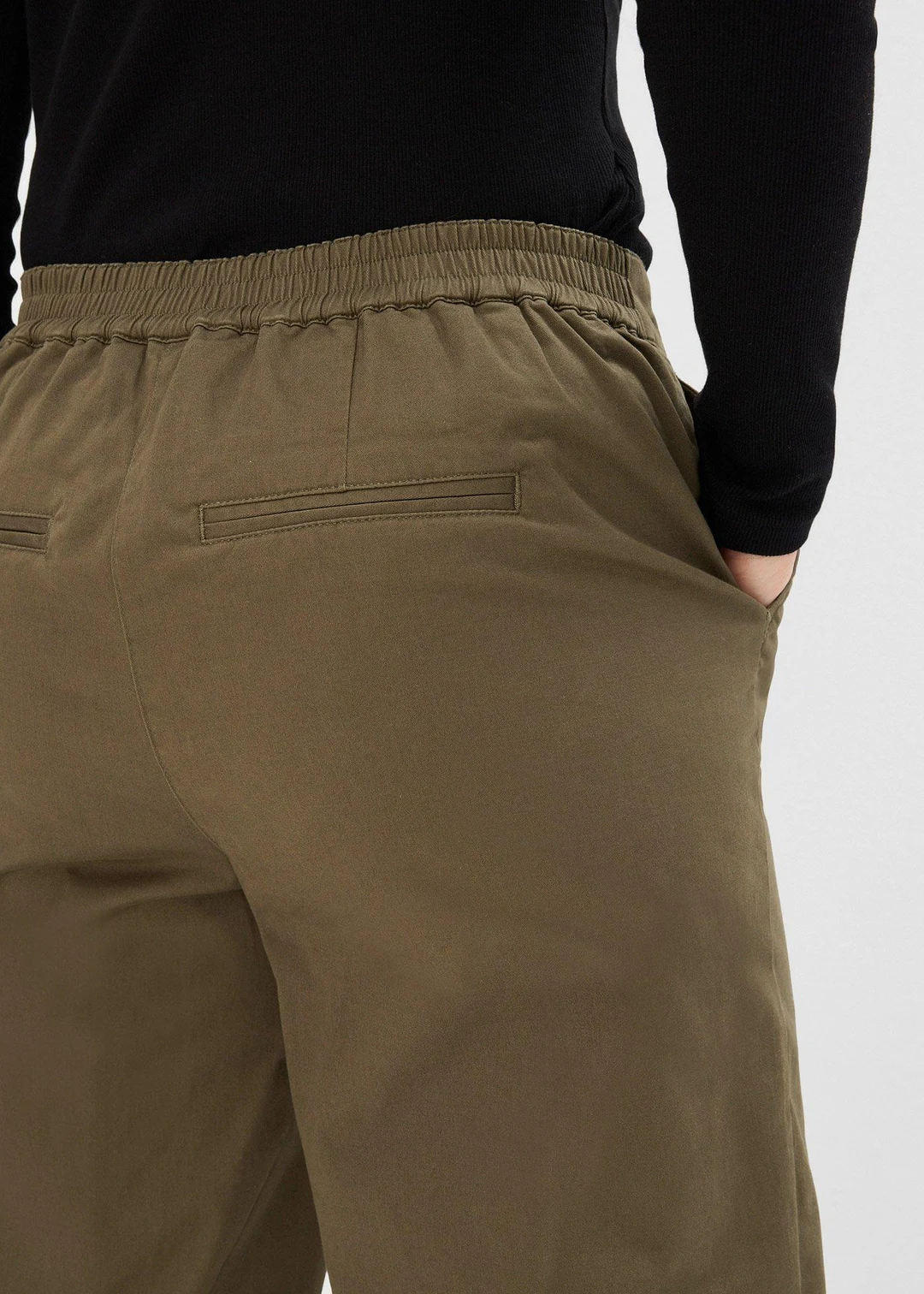Pantalon à enfiler en coton élastiqué - 3