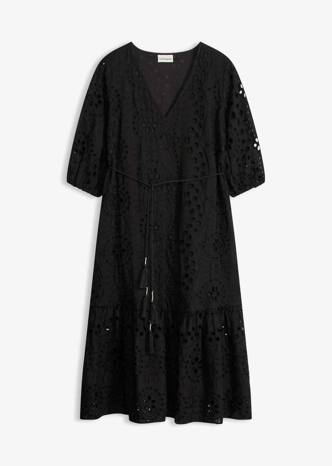 Robe midi en broderie anglaise 100% coton