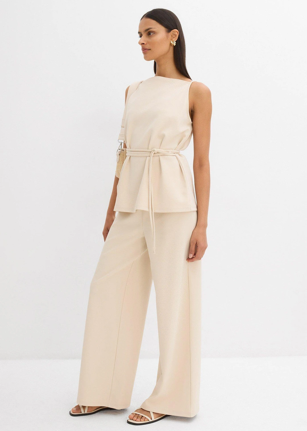 Pantalon large en maille piquée - 2
