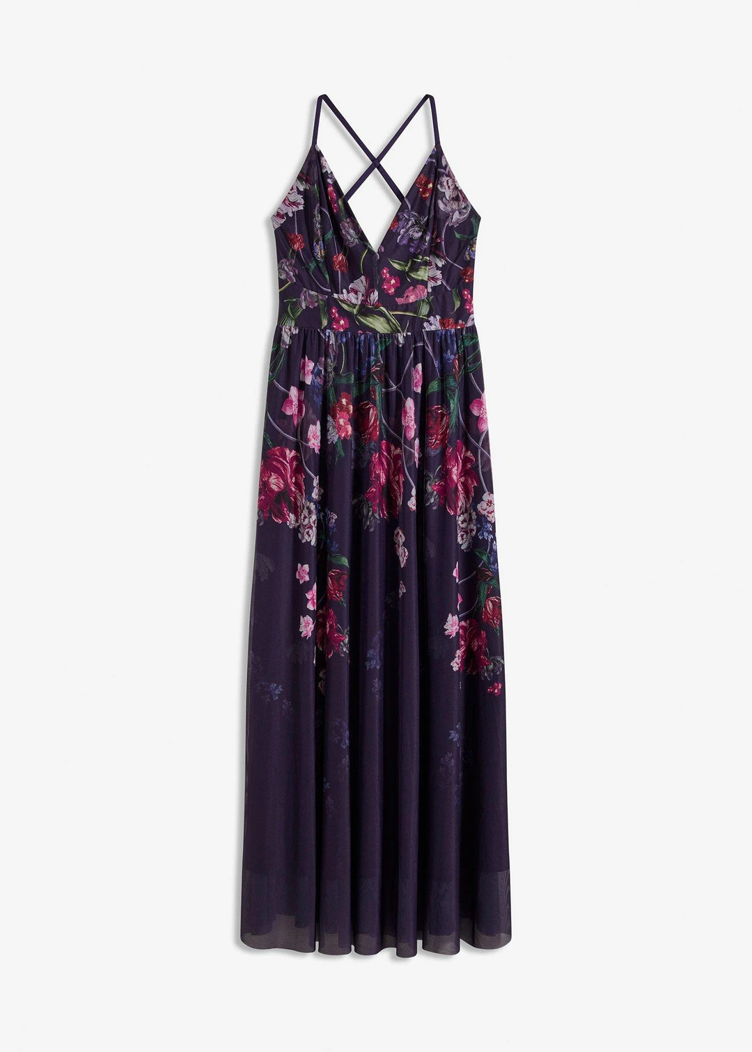 Robe longue en tulle délicat avec bretelles