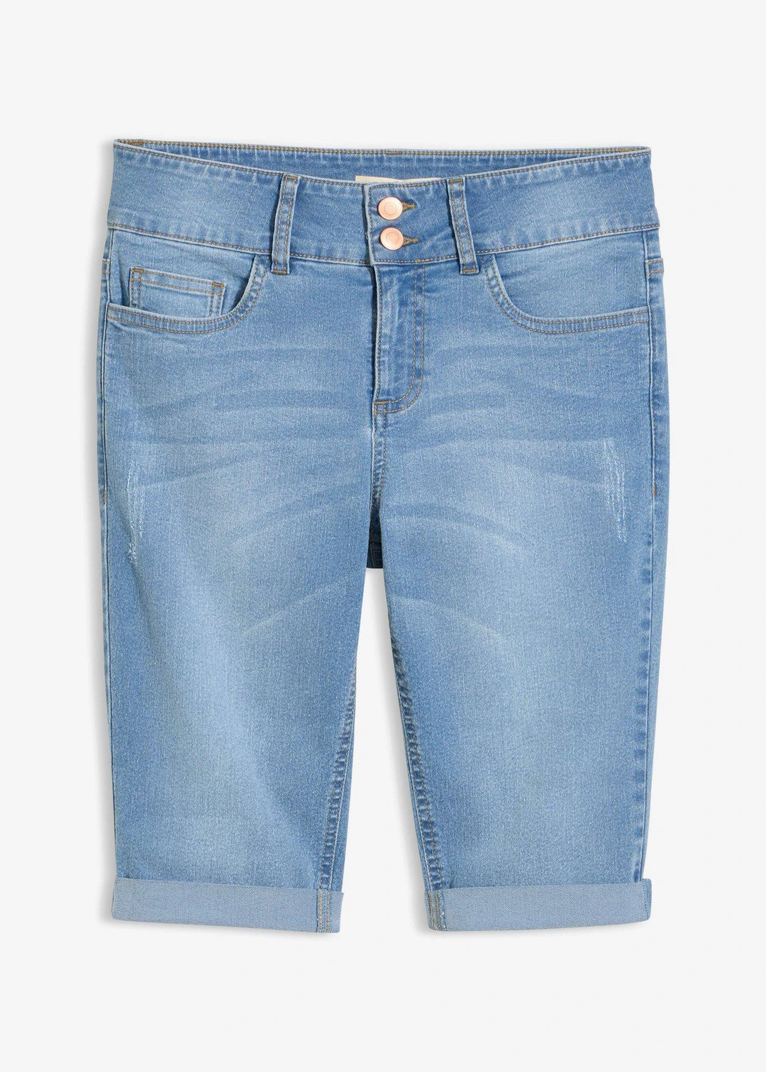 Bermuda en jean, taille mi-haute