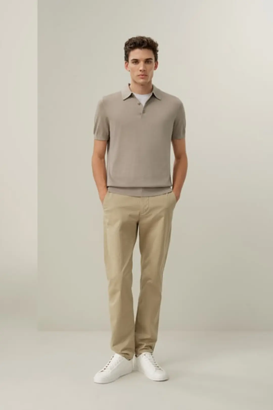 Polo de Luxe Soie-Coton Col V | Chemise Homme Coupe Régulière