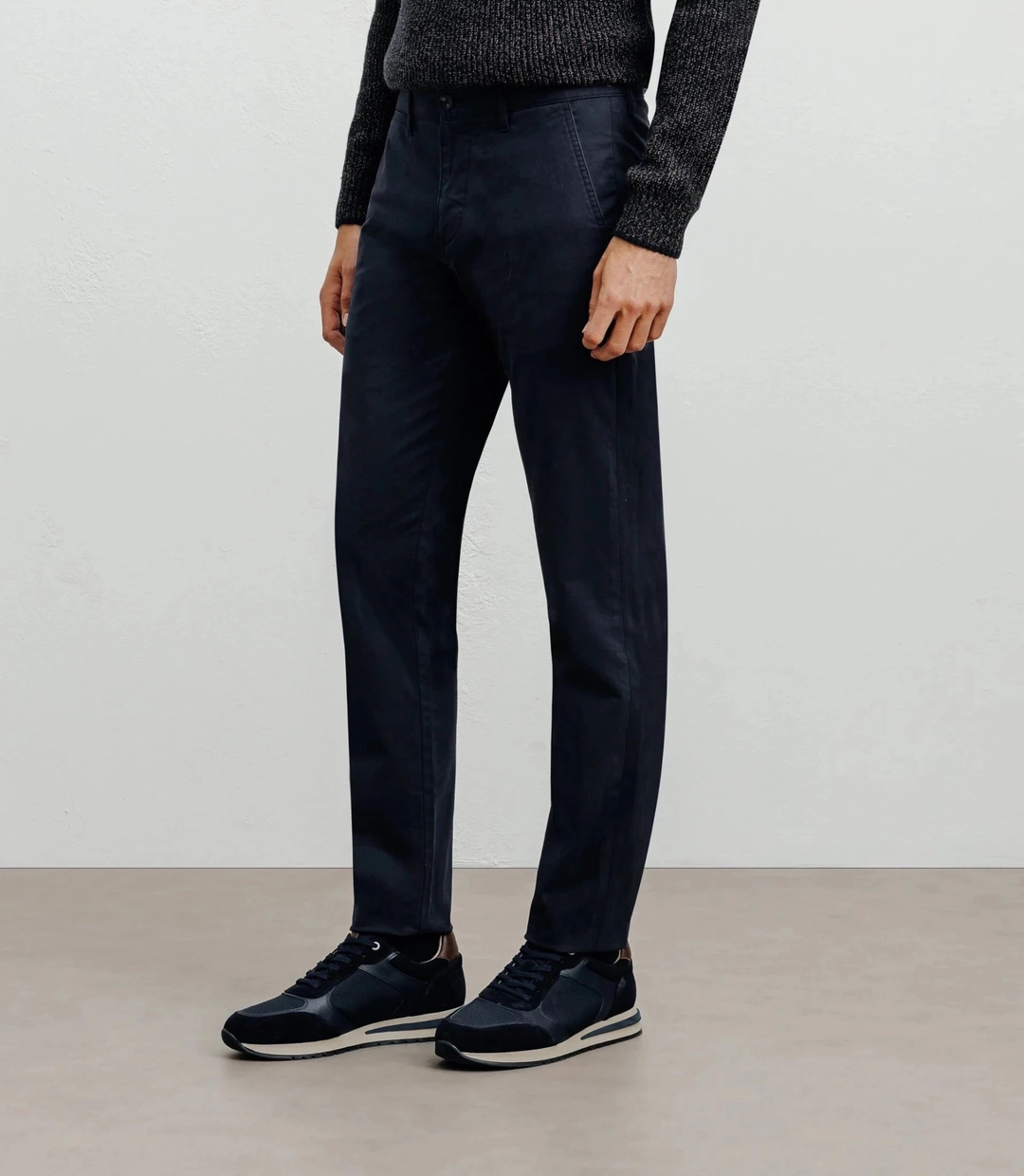 IZAC - Pantalon coton stretch marine