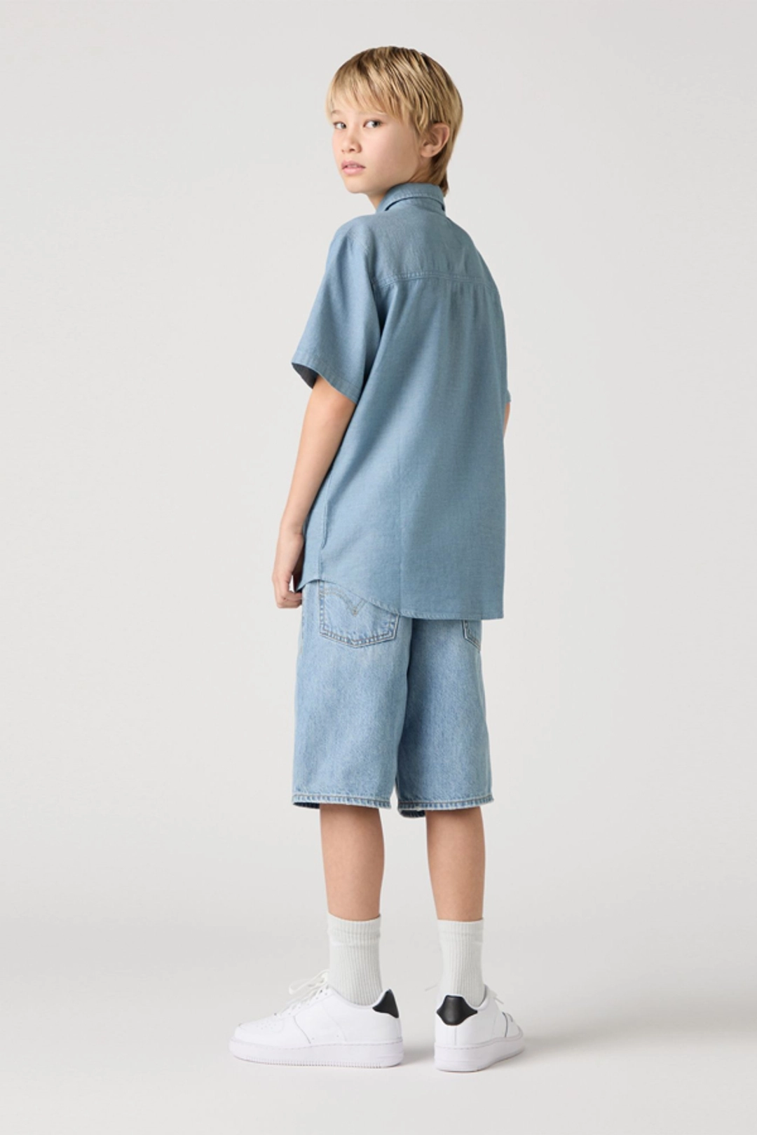 Levi's Teenager Skinny Fit Pull On Dobby Shorts - Homme - Bleu / Gravy Train No Destruction - 16A - 2