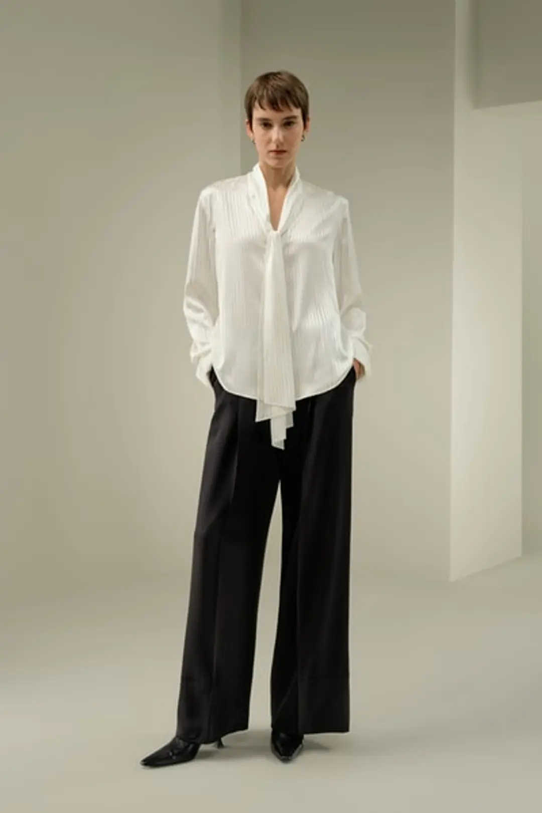 LILYSILK Blouse Soie Femme Lavage À La Main Ou Nettoyage À Sec Soie Charmeuse Jacquard Extensible Style D'Affaires Blanc Naturel L