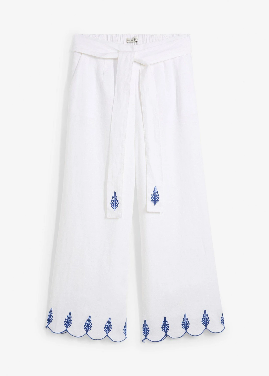 Jupe-culotte en lin avec ceinture (ens. 2 pces)