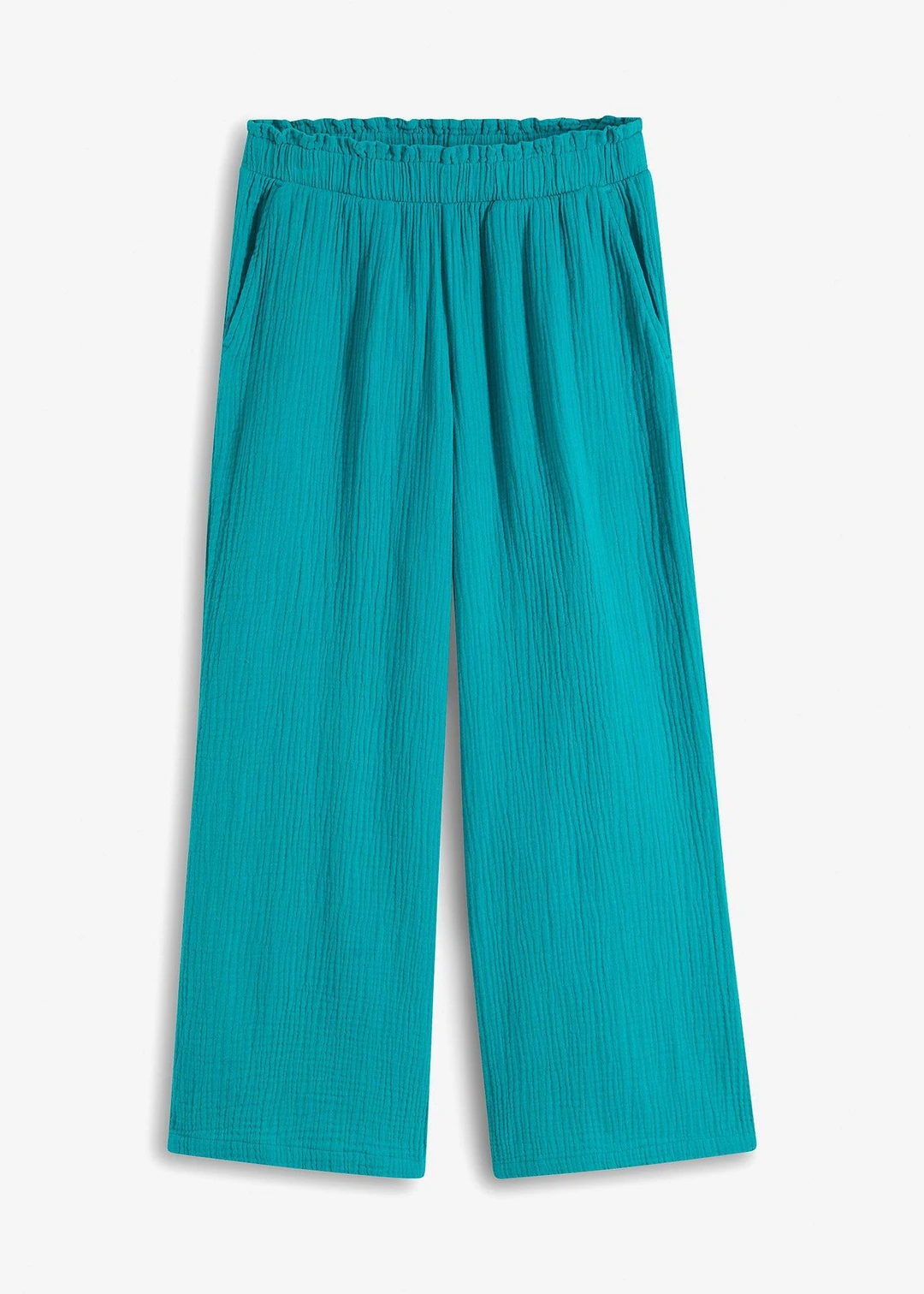 Pantalon large en gaze de coton