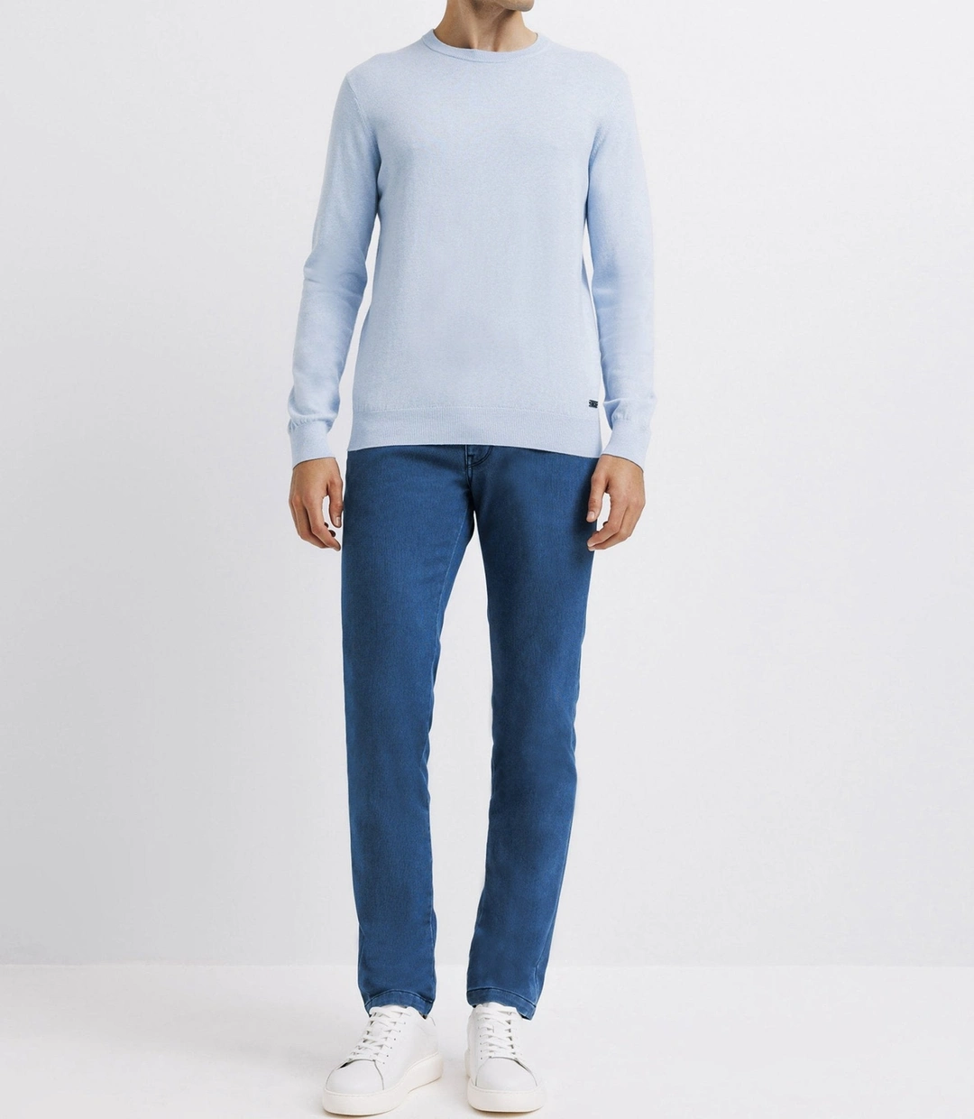 IZAC - Pull col rond double fil ciel