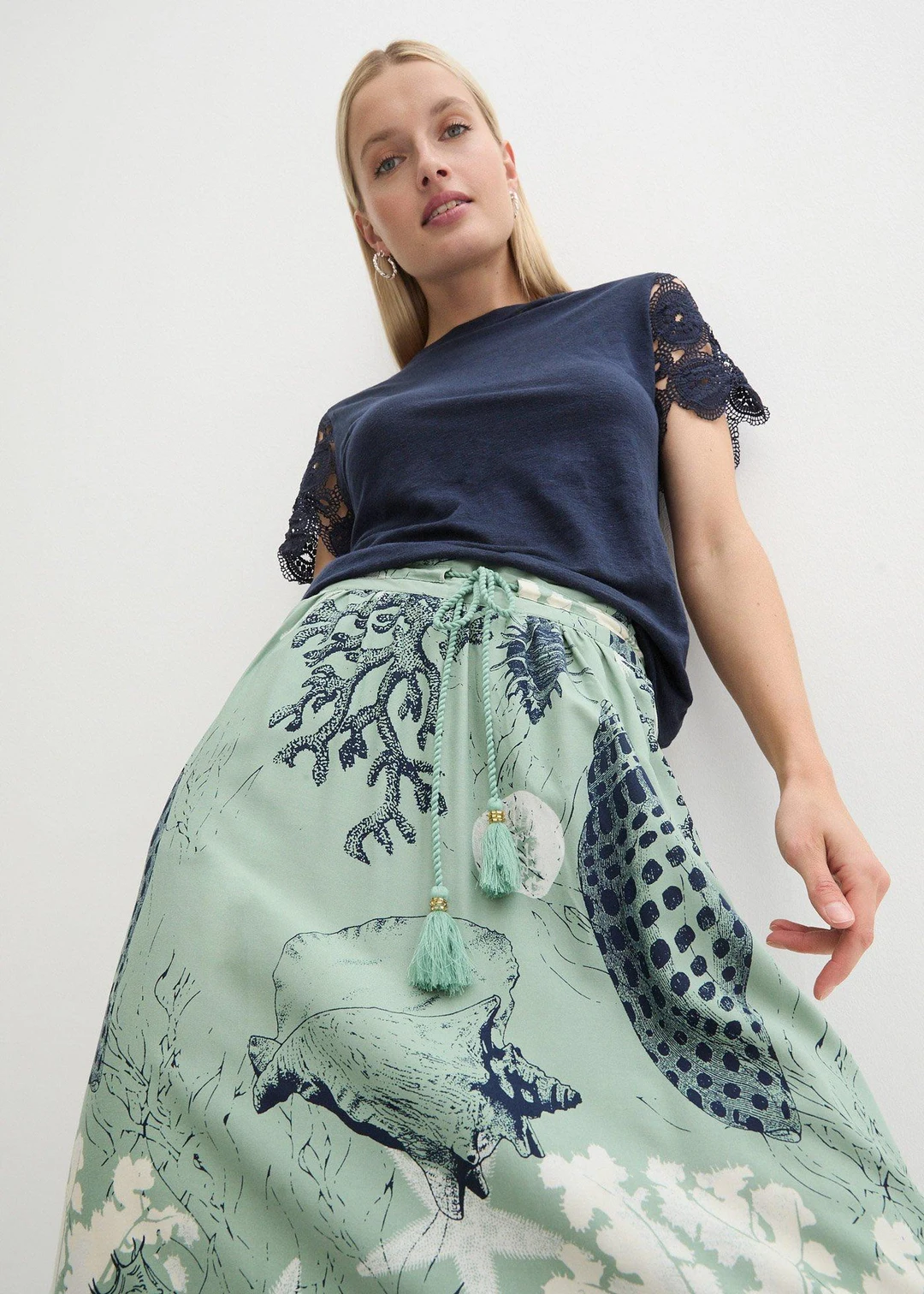 Jupe longue en viscose fluide - 3