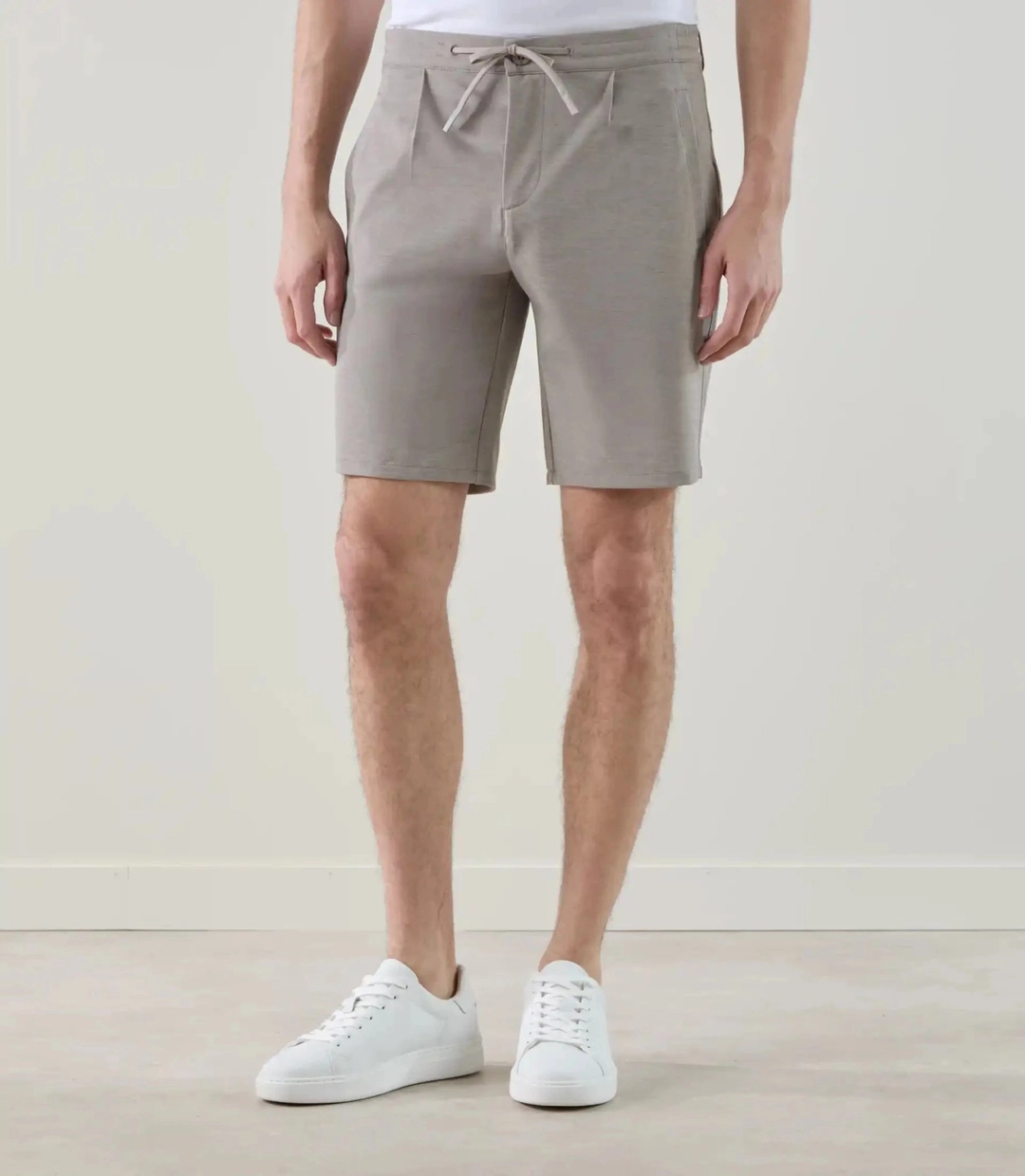 IZAC - Bermuda en maille beige