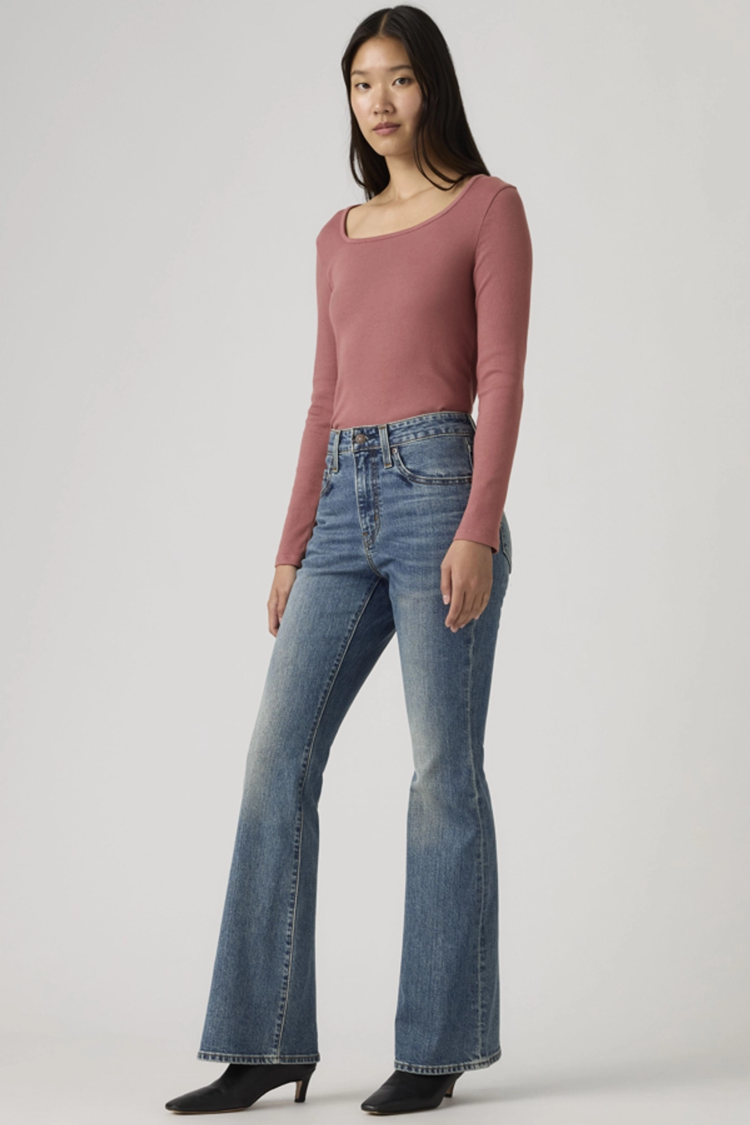 Levi's Jean 726 Taille Haute Flare - Femme - Noir / Midnight Gaze - 34X32