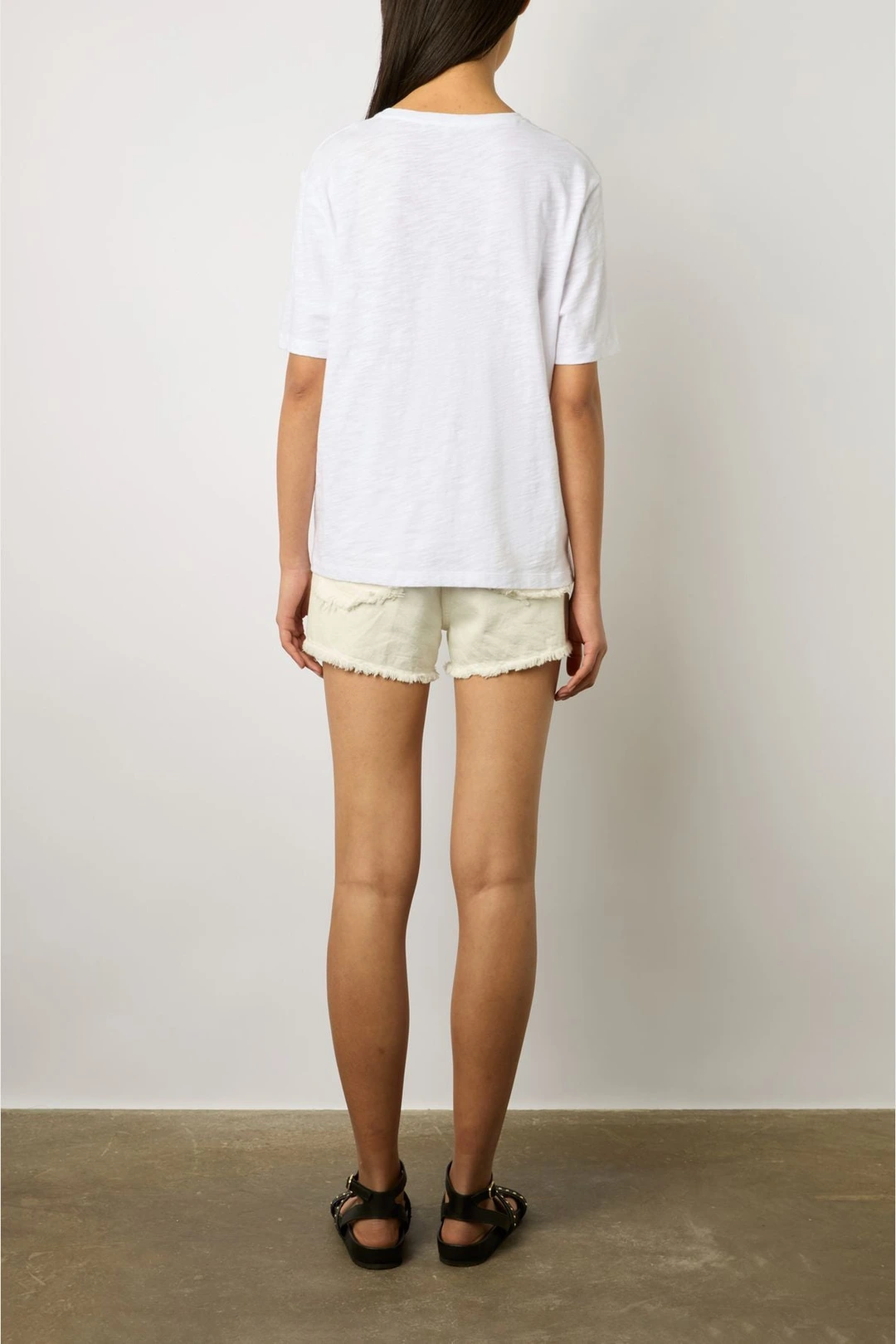 T-shirt imprimé palmier en coton - MAYLI - Ecru - 3