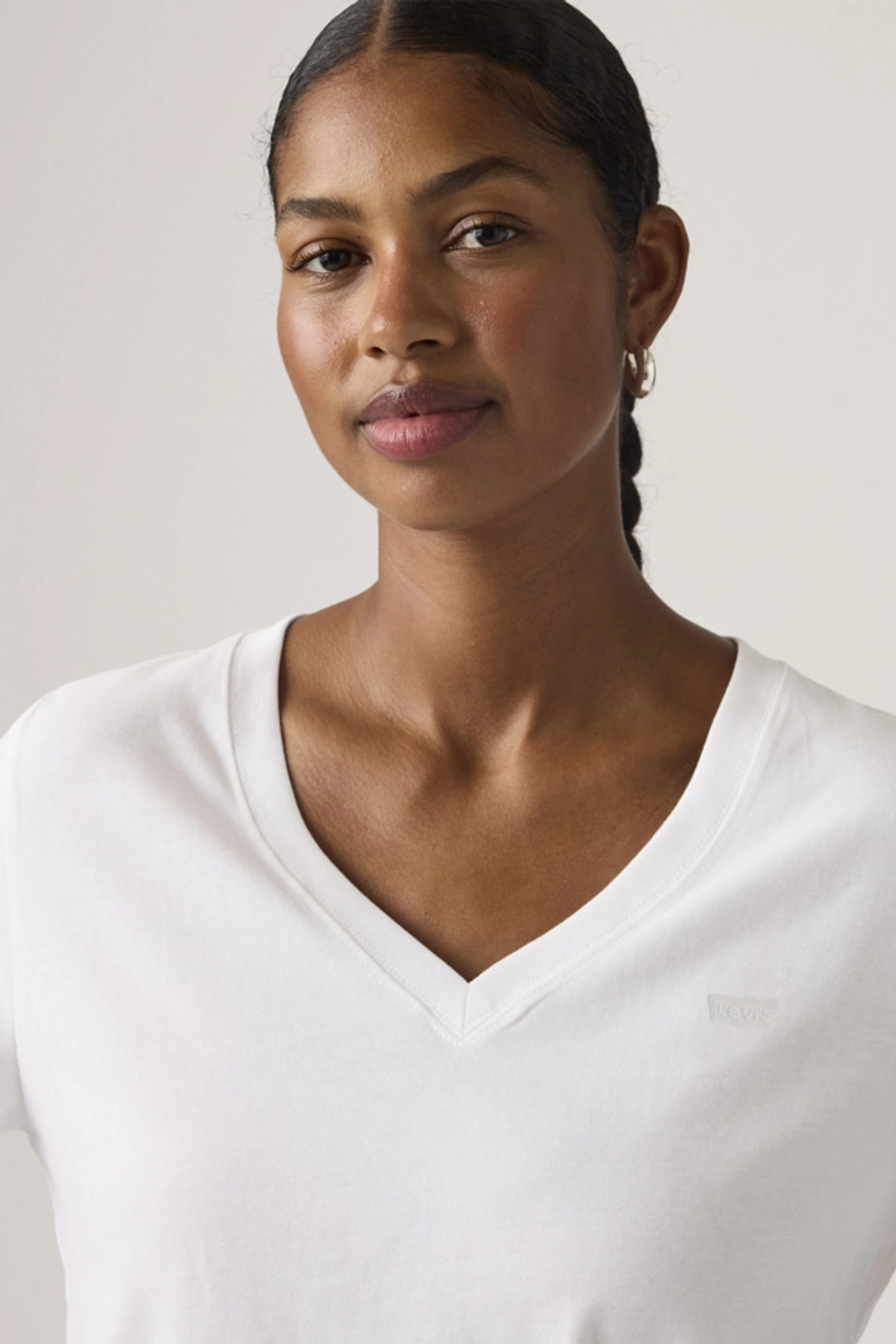 Levi's T Shirt En Coton Col V Favorite - Femme - Vert / Deep Depths - XS - 2