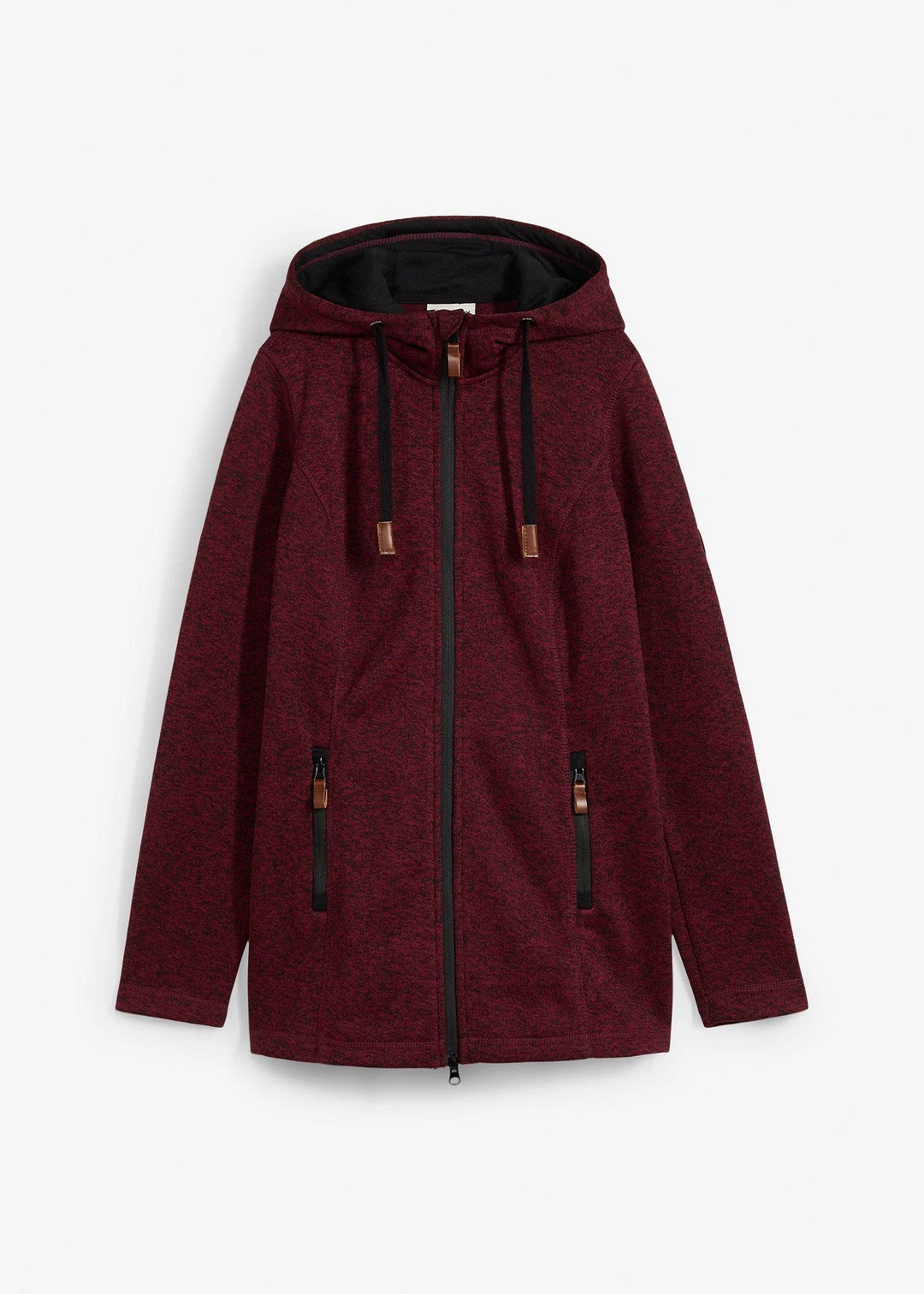 Veste en polaire tricoté à capuche