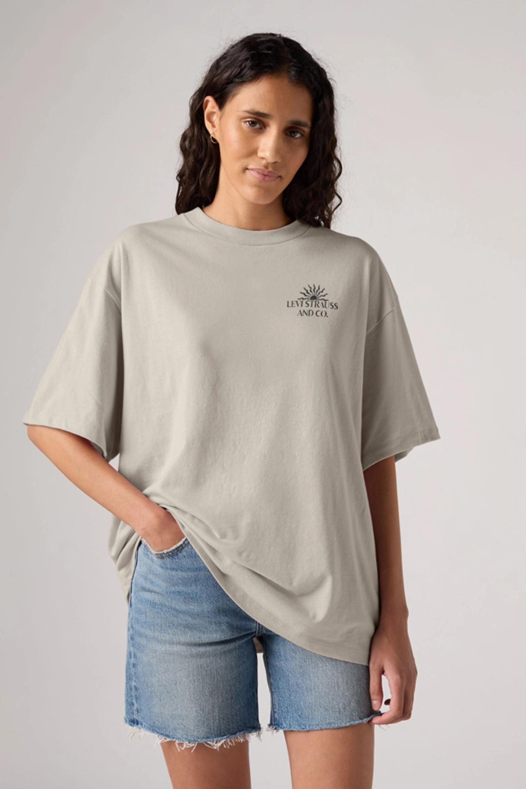 Levi's T Shirt Graphique Short Stack - Femme - Noir / Blue Jean Baby Pirate Black - XS