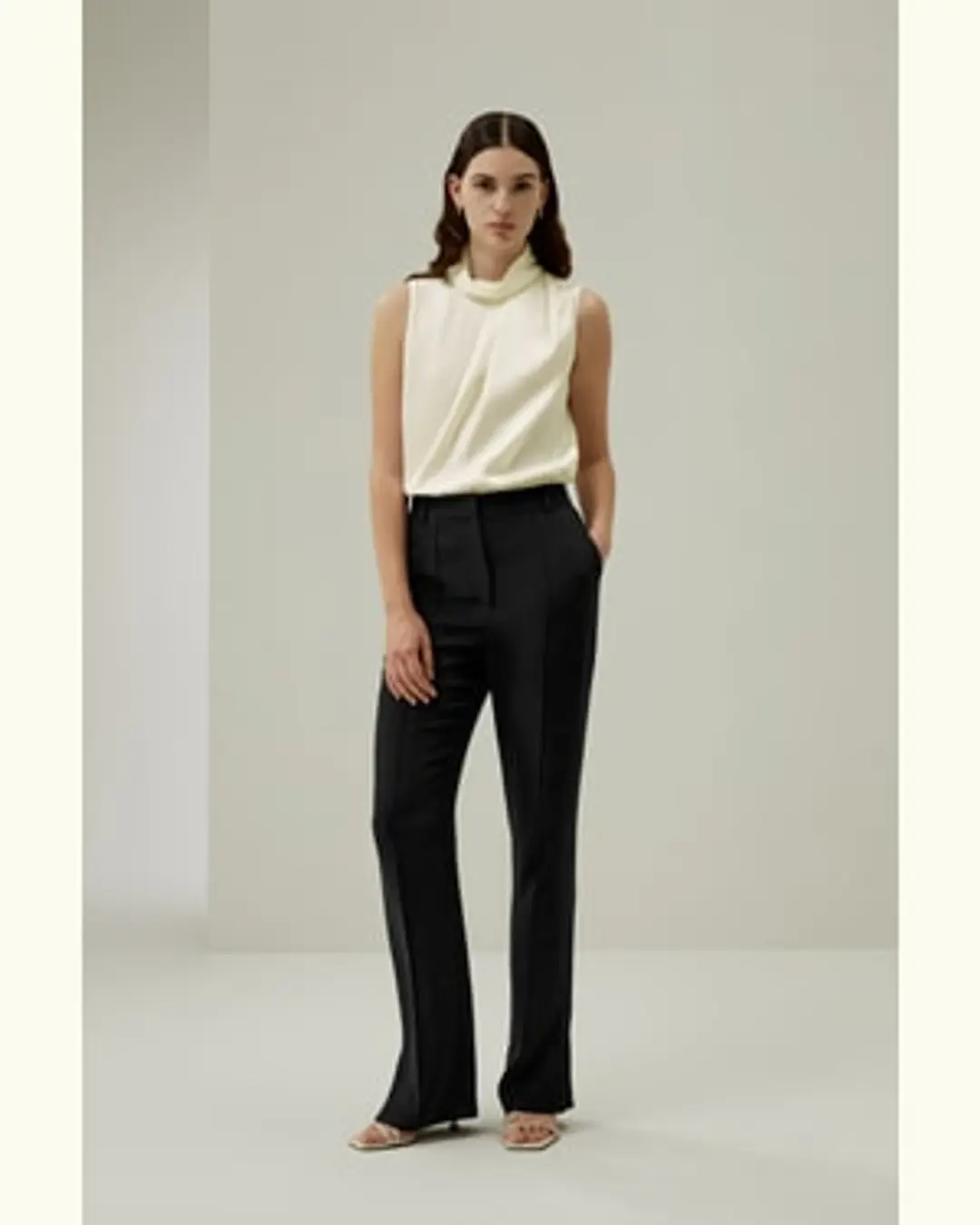 LILYSILK Haut En Soie Femme Trois Plis Sur L'Épaule Droite Soie De Haute Qualité Facile À Assortir Élégance Sans Effort Noir S