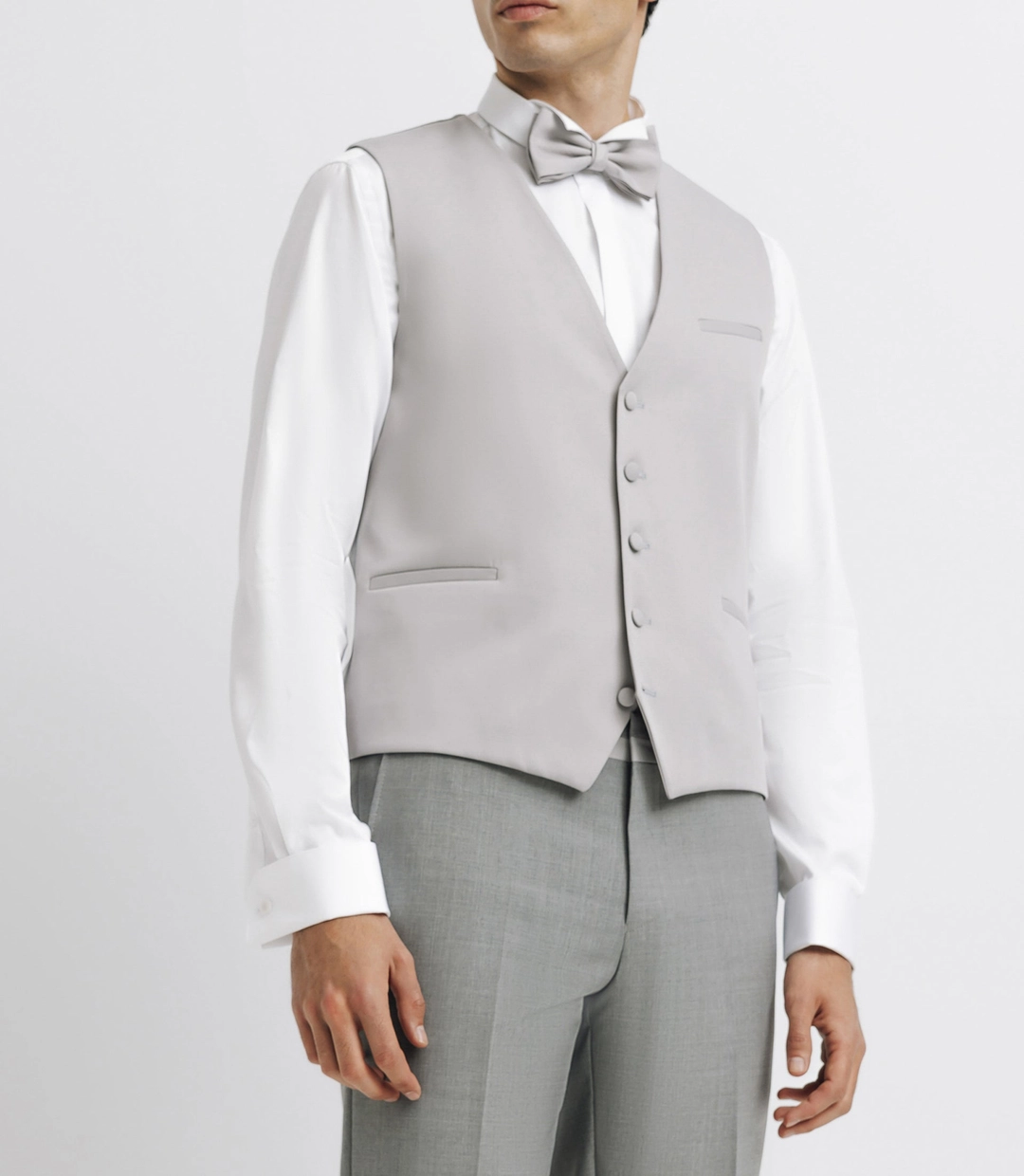 IZAC - Gilet de costume gris clair