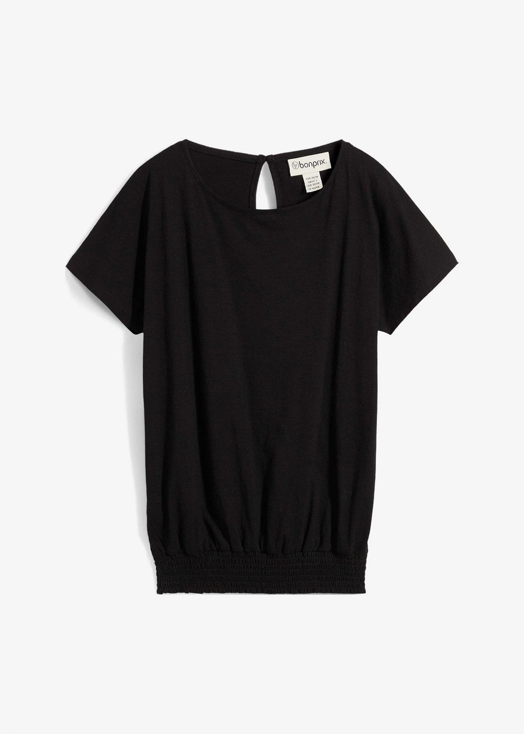T-shirt en fil flammé avec base smockée