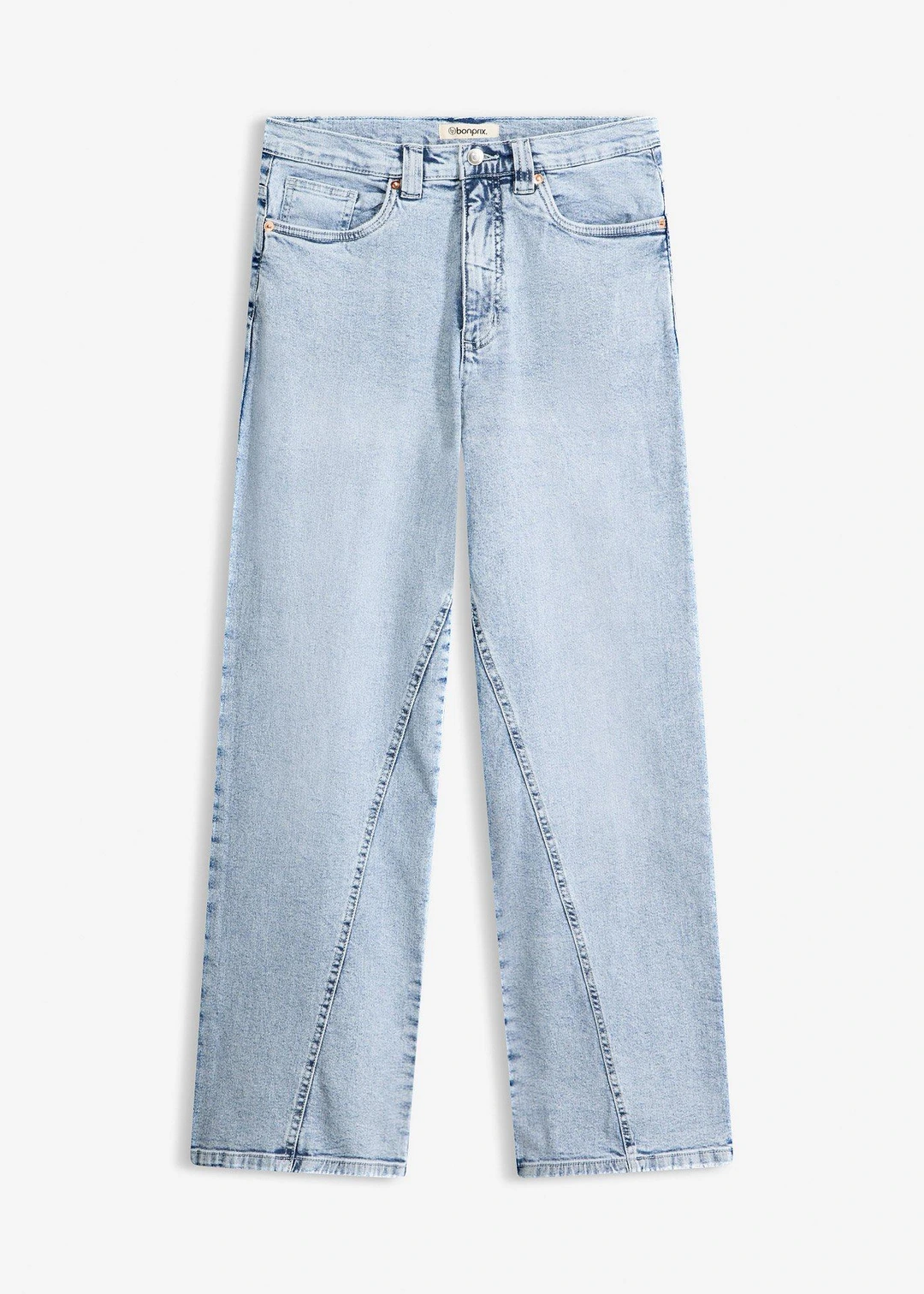 Jean large taille haute, peu extensible