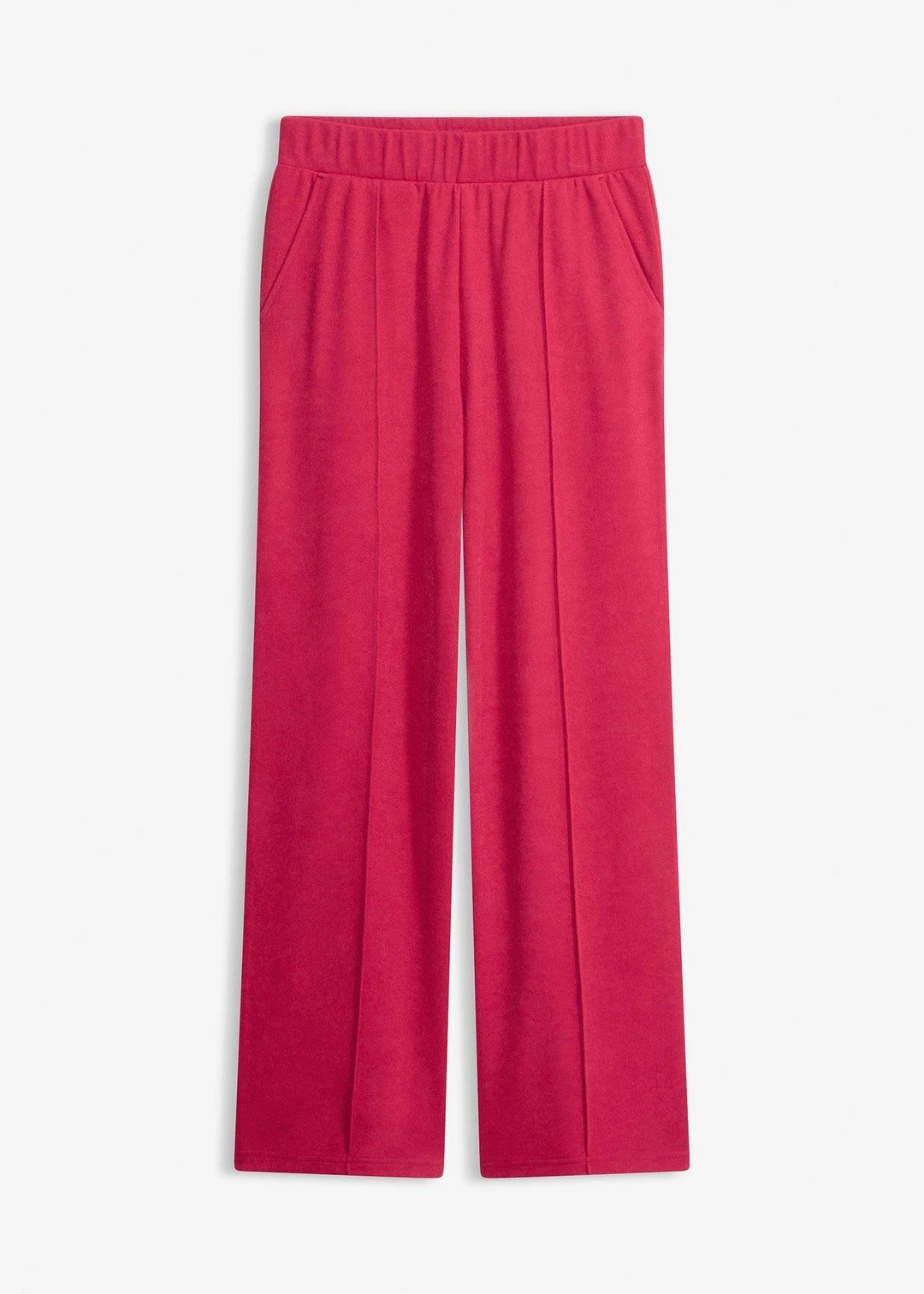 Pantalon élastiqué en interlock épais
