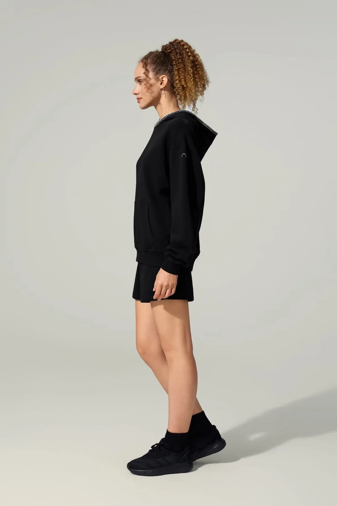 LILYSILK Sweat Seamflow Douceur Gris Chiné XS - SILKERRY Doux Respirant Oversize Capuche Femme