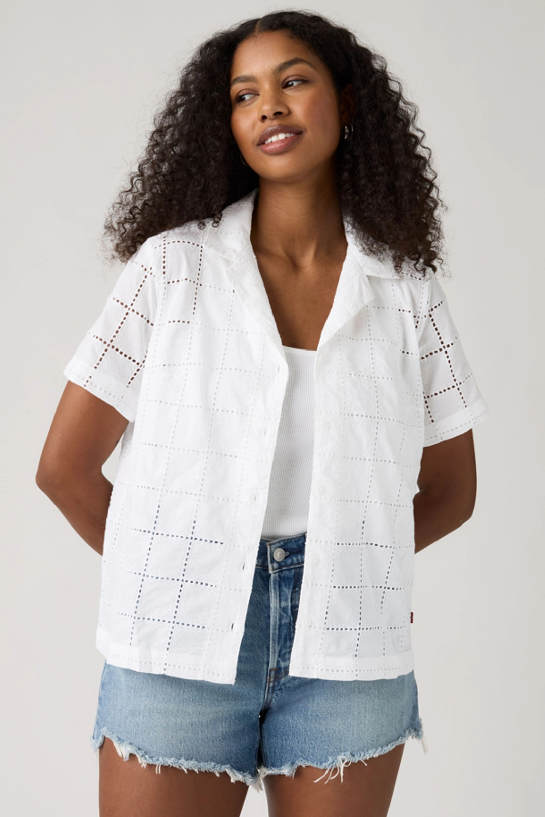 Levi's Chemise Camp Albie Novelty - Femme - Blanc / Bright White - XS