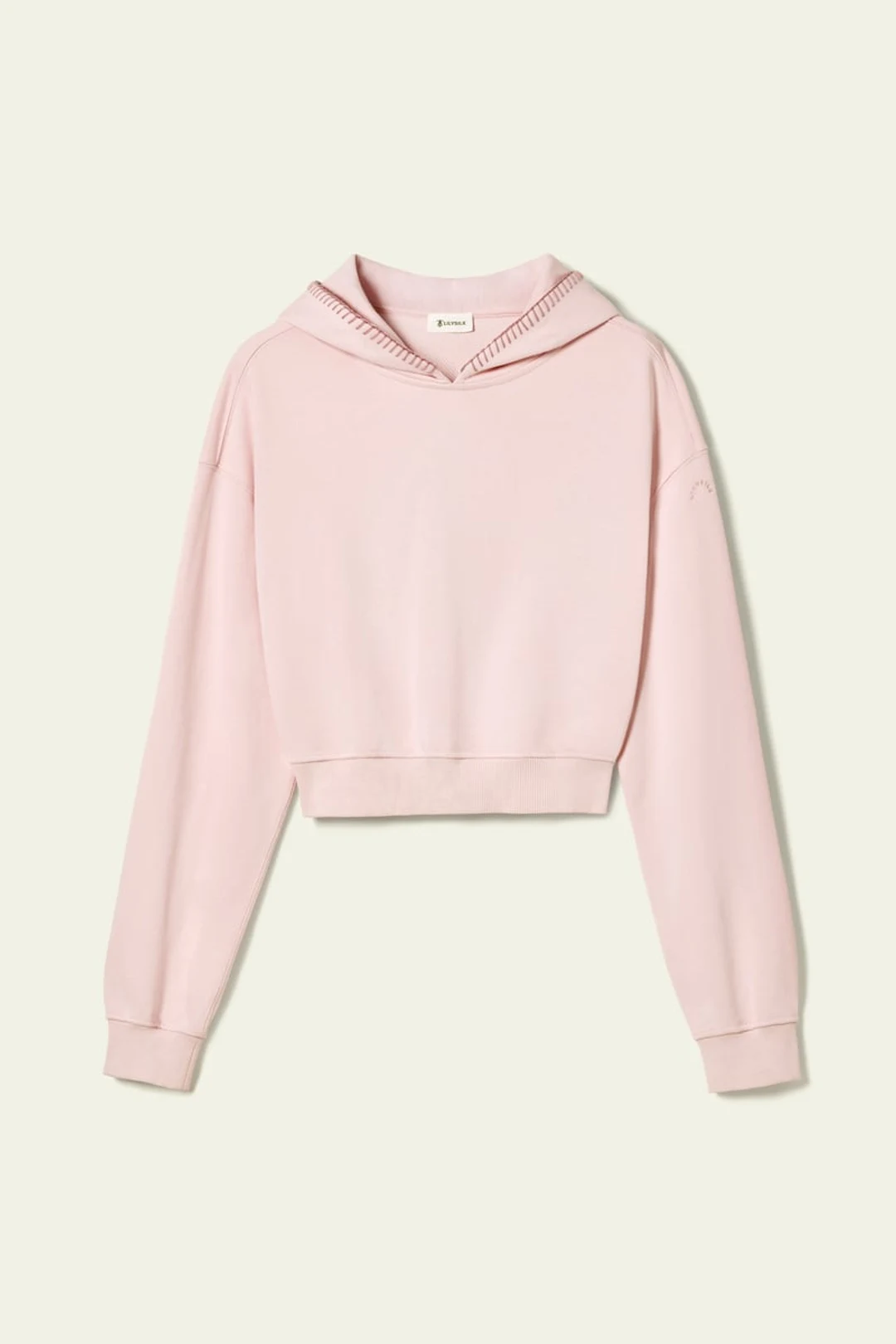 LILYSILK Pull Seamflow Poise Gris Chiné XL - Sweat Court Femme SILKERRY Doux & Sculptant, Capuche Festonnée